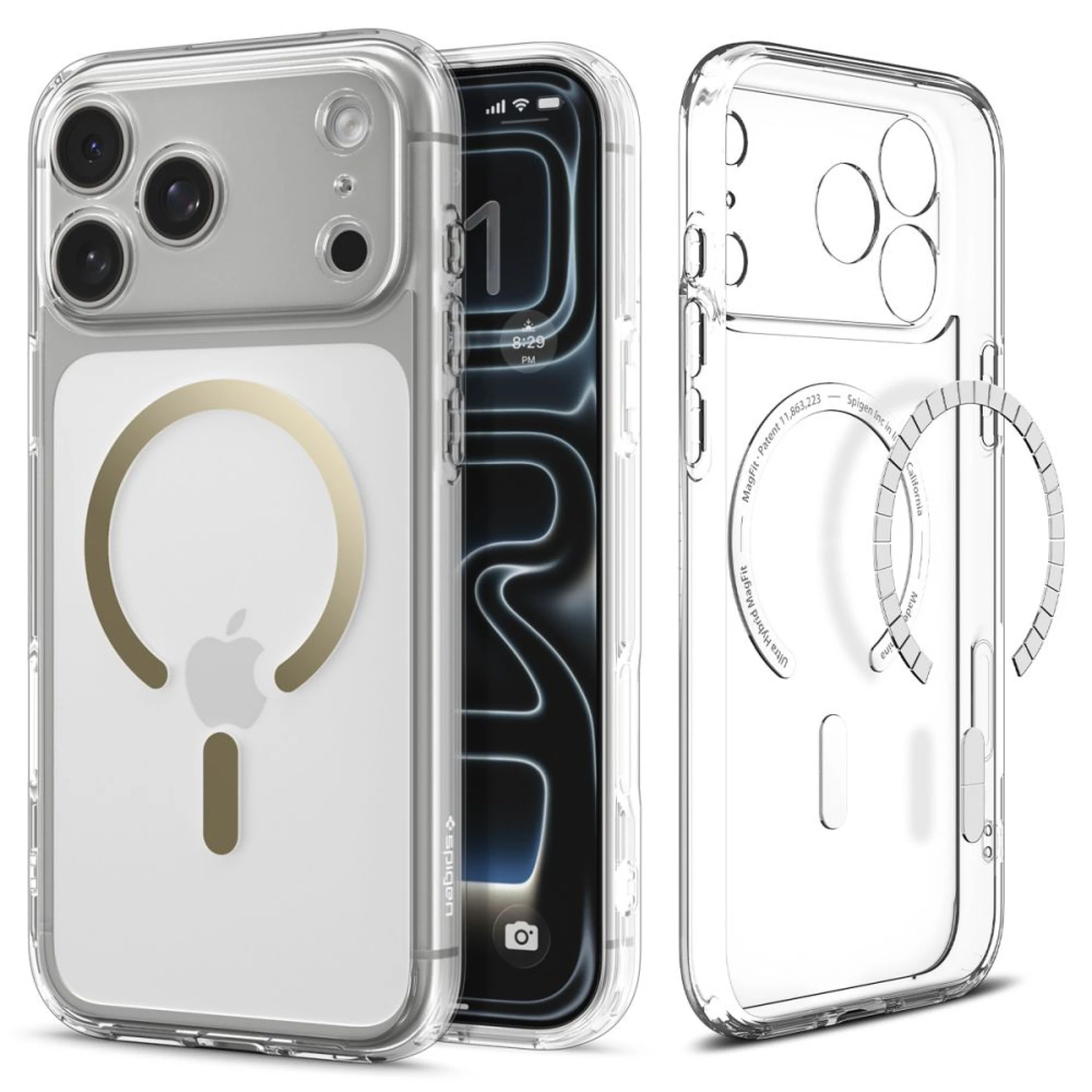 Maska Spigen Ultra Hybrid MagSafe za iPhone 17 Pro Max providna/gold
