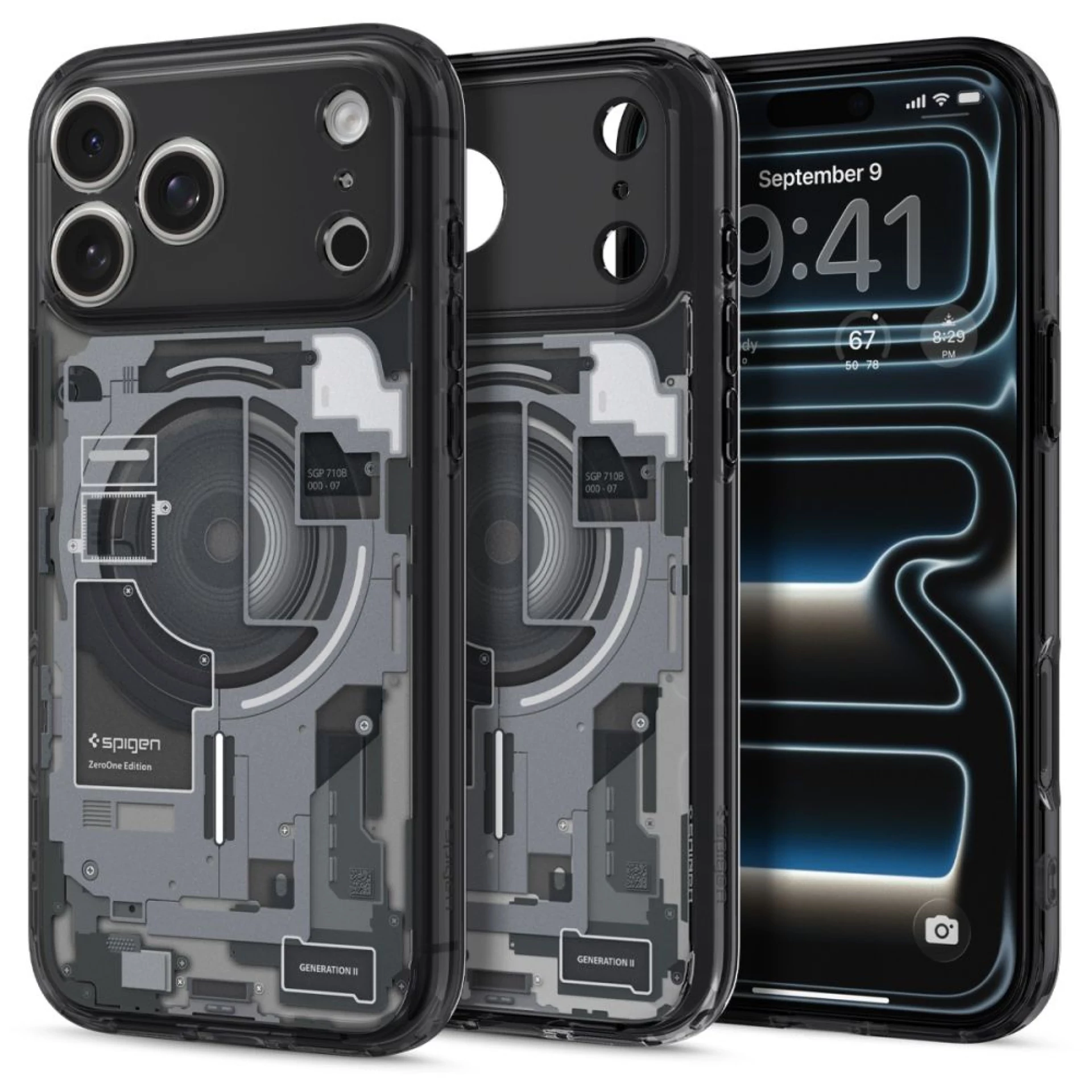 Maska Spigen Ultra Hybrid MagSafe za iPhone 17 Pro Zero One crna