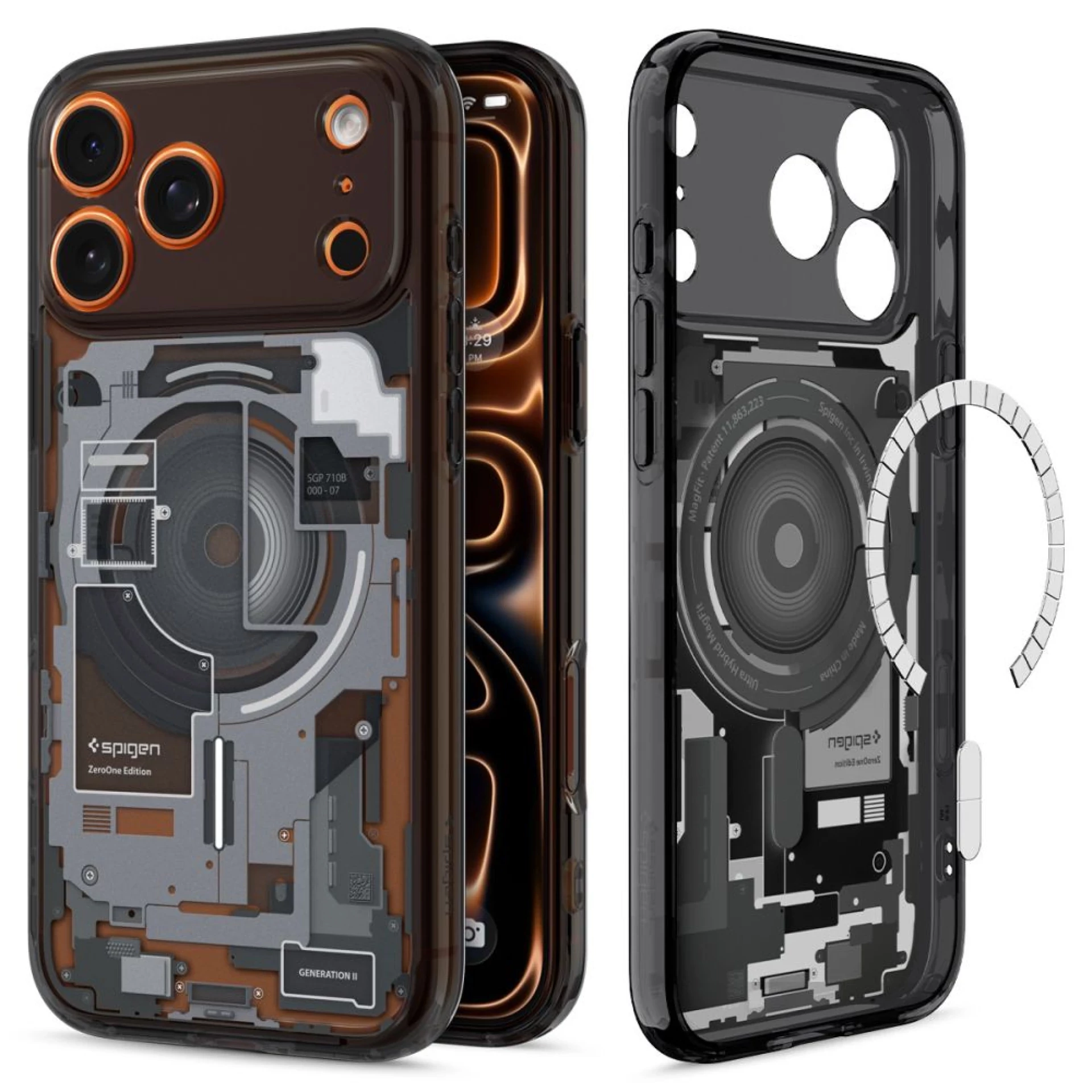 Maska Spigen Ultra Hybrid MagSafe za iPhone 17 Pro Zero One crna