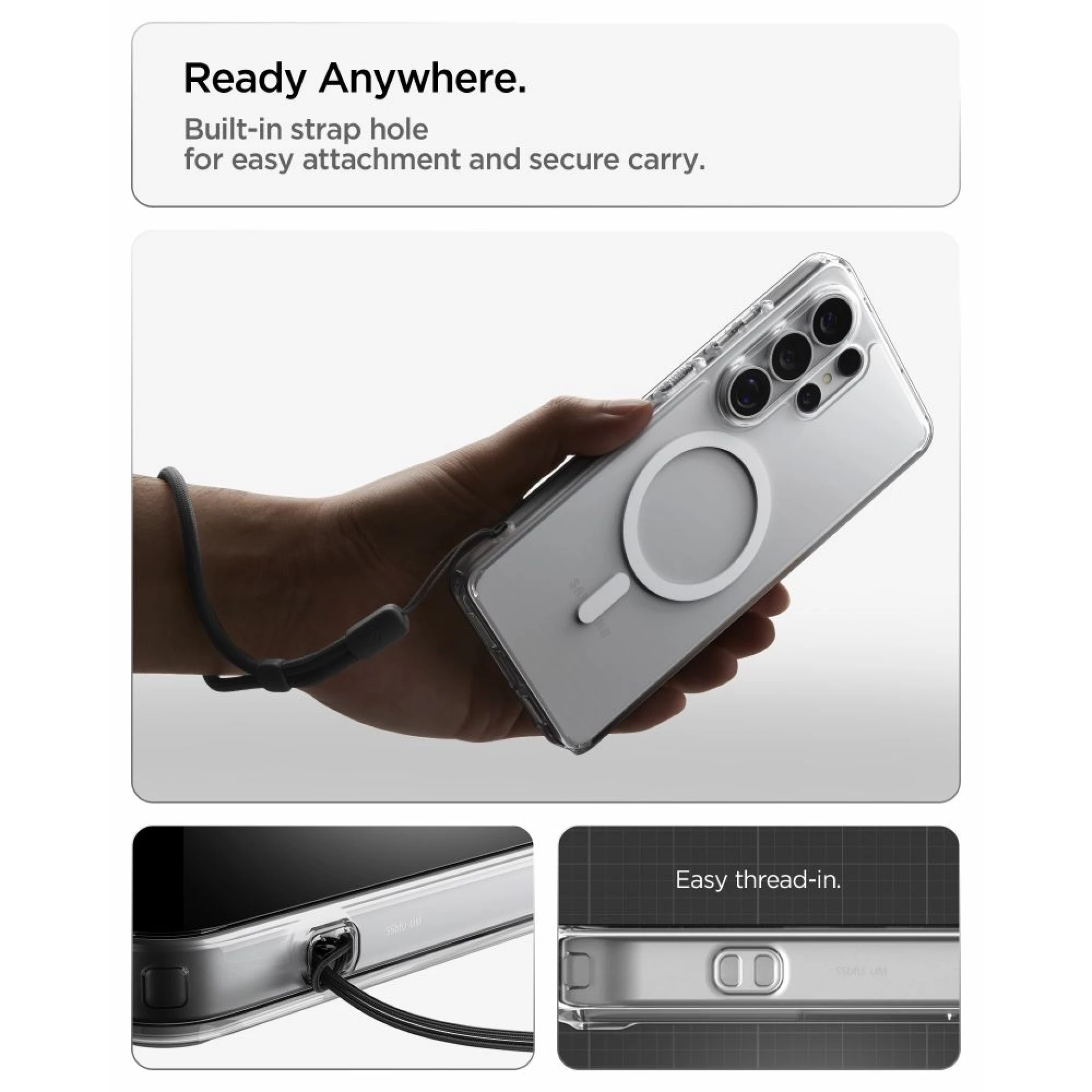 Maska Spigen Ultra Hybrid MagSafe za Samsung S26 Ultra clear bijela