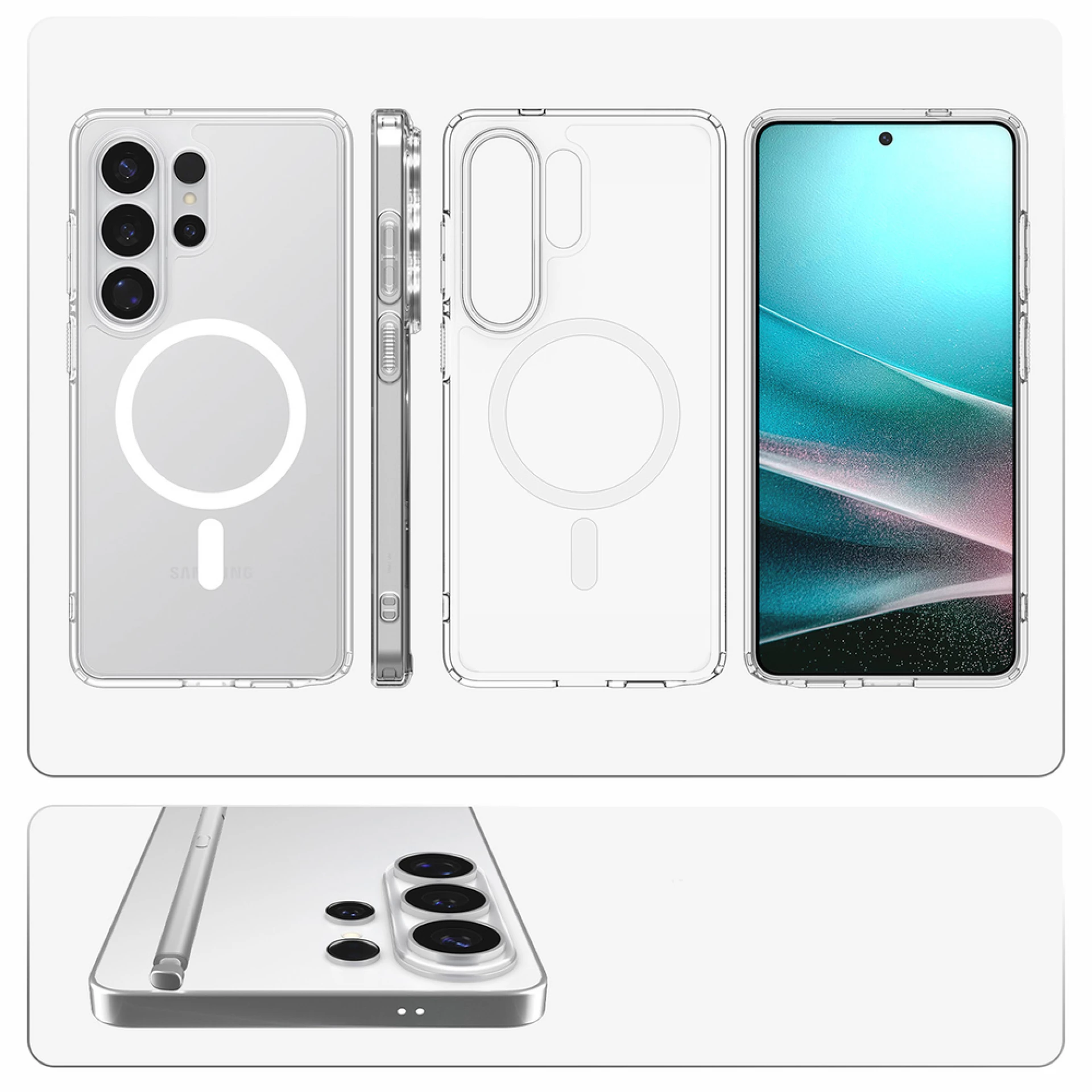 Maska Spigen Ultra Hybrid MagSafe za Samsung S26 Ultra clear bijela