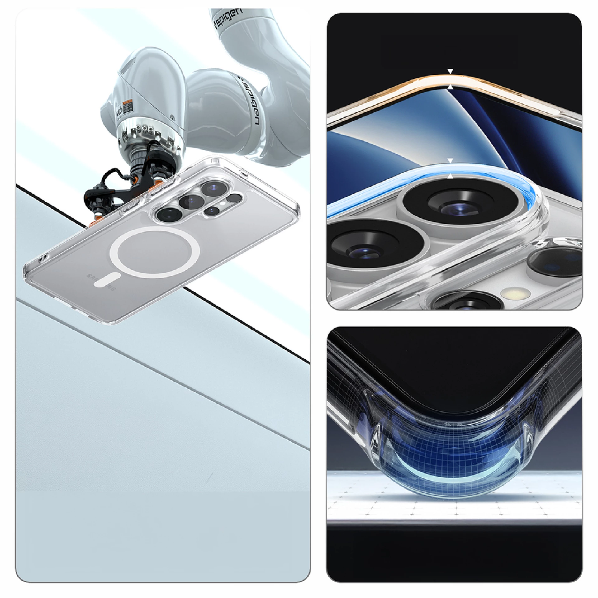 Maska Spigen Ultra Hybrid MagSafe za Samsung S26 Ultra clear bijela