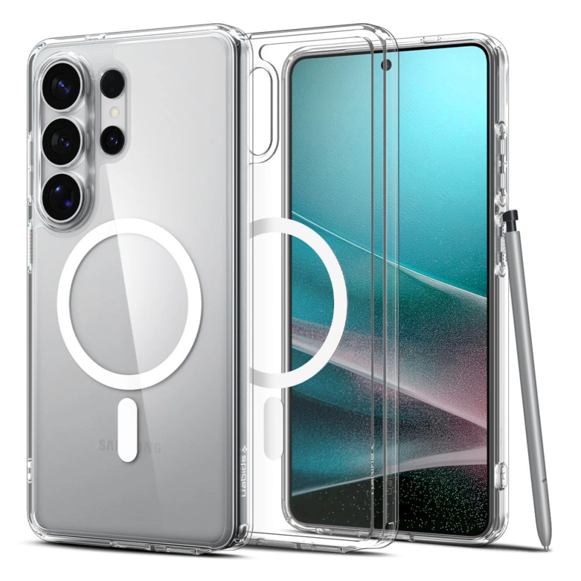 Maska Spigen Ultra Hybrid MagSafe za Samsung S26 Ultra clear bijela