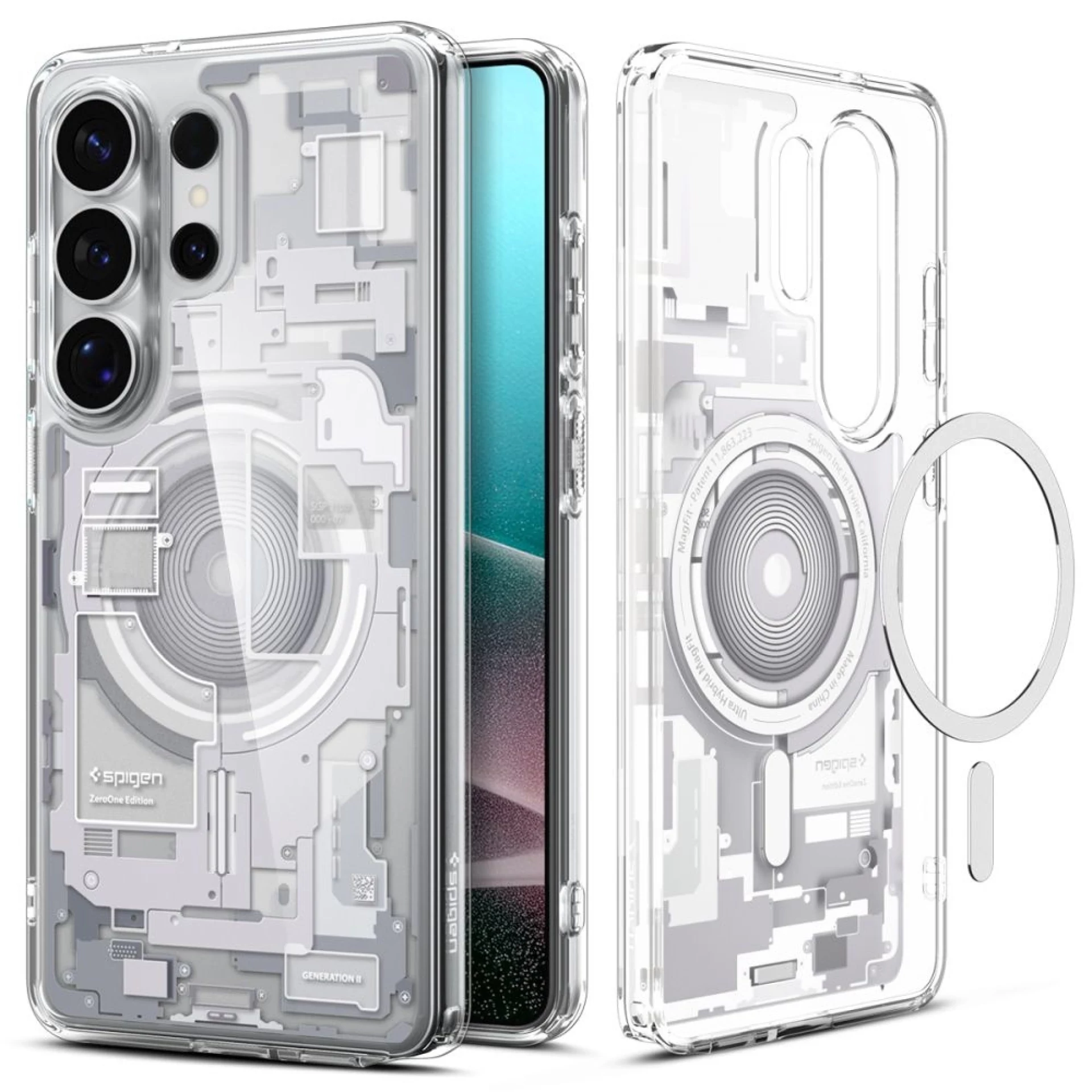 Maska Spigen Ultra Hybrid MagSafe za Samsung S26 Ultra Zero One bijela