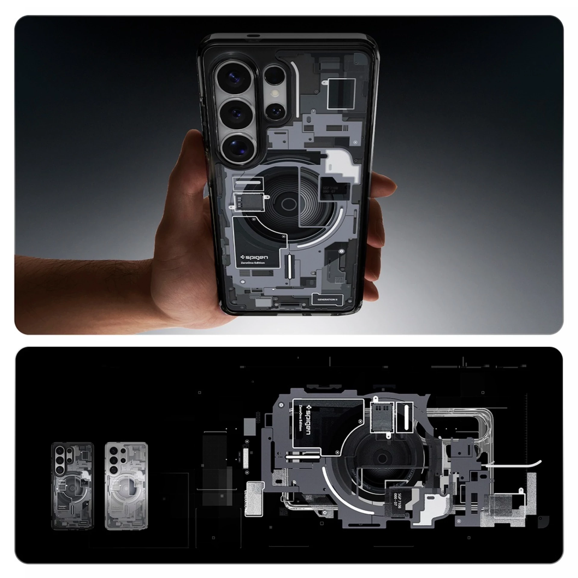 Maska Spigen Ultra Hybrid MagSafe za Samsung S26 Ultra Zero One crna