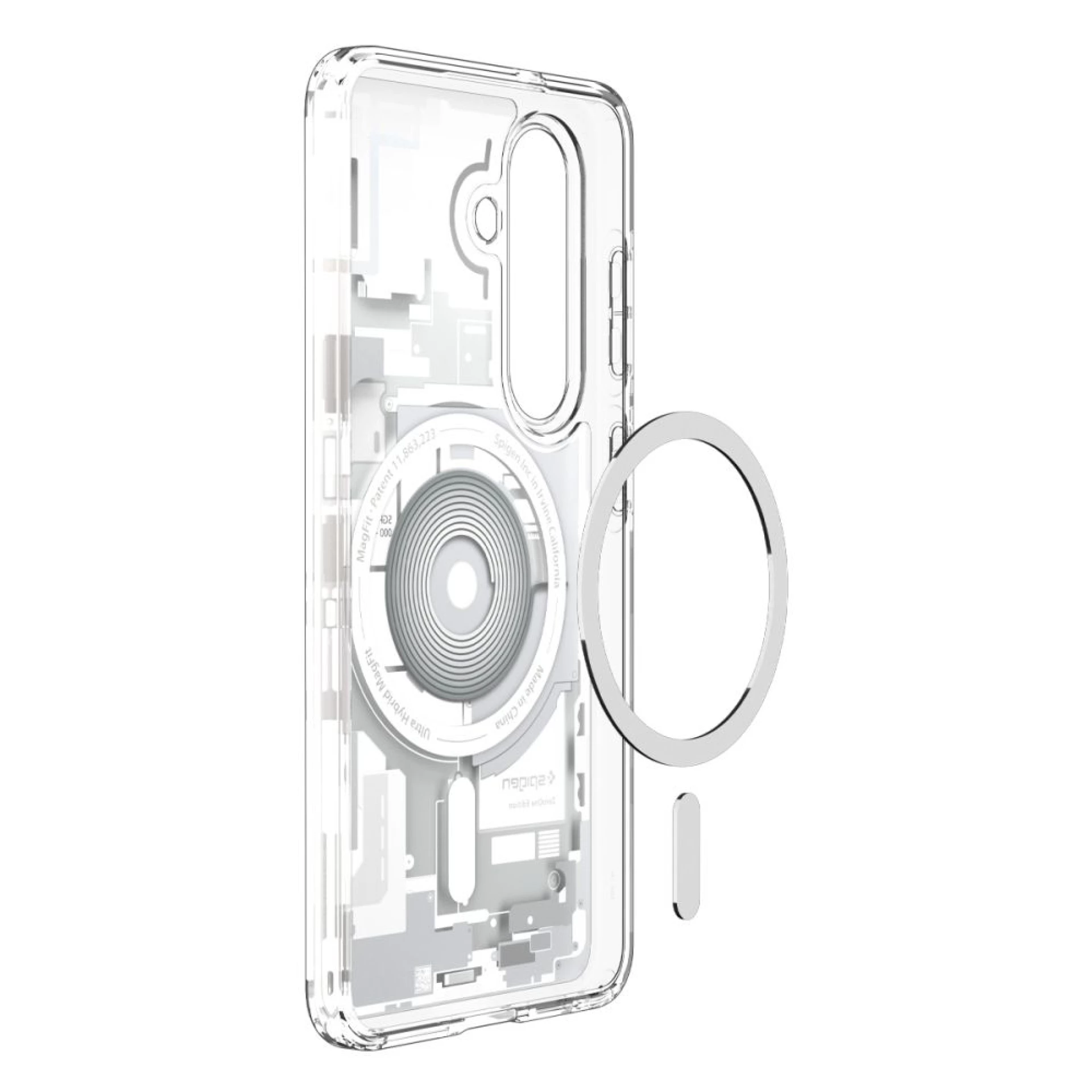 Maska Spigen Ultra Hybrid MagSafe za Samsung S26 Zero One clear bijela