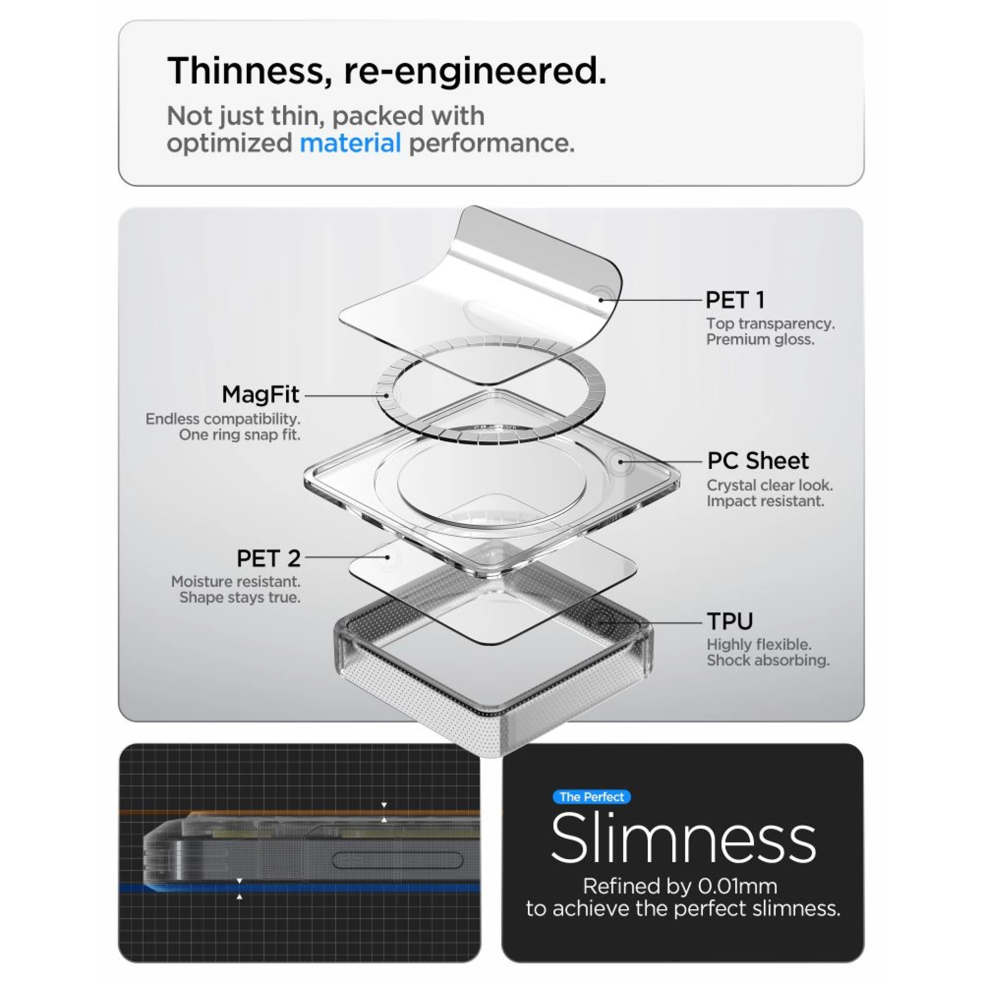 Maska Spigen Ultra Hybrid MagSafe za Samsung S26 Zero One clear bijela