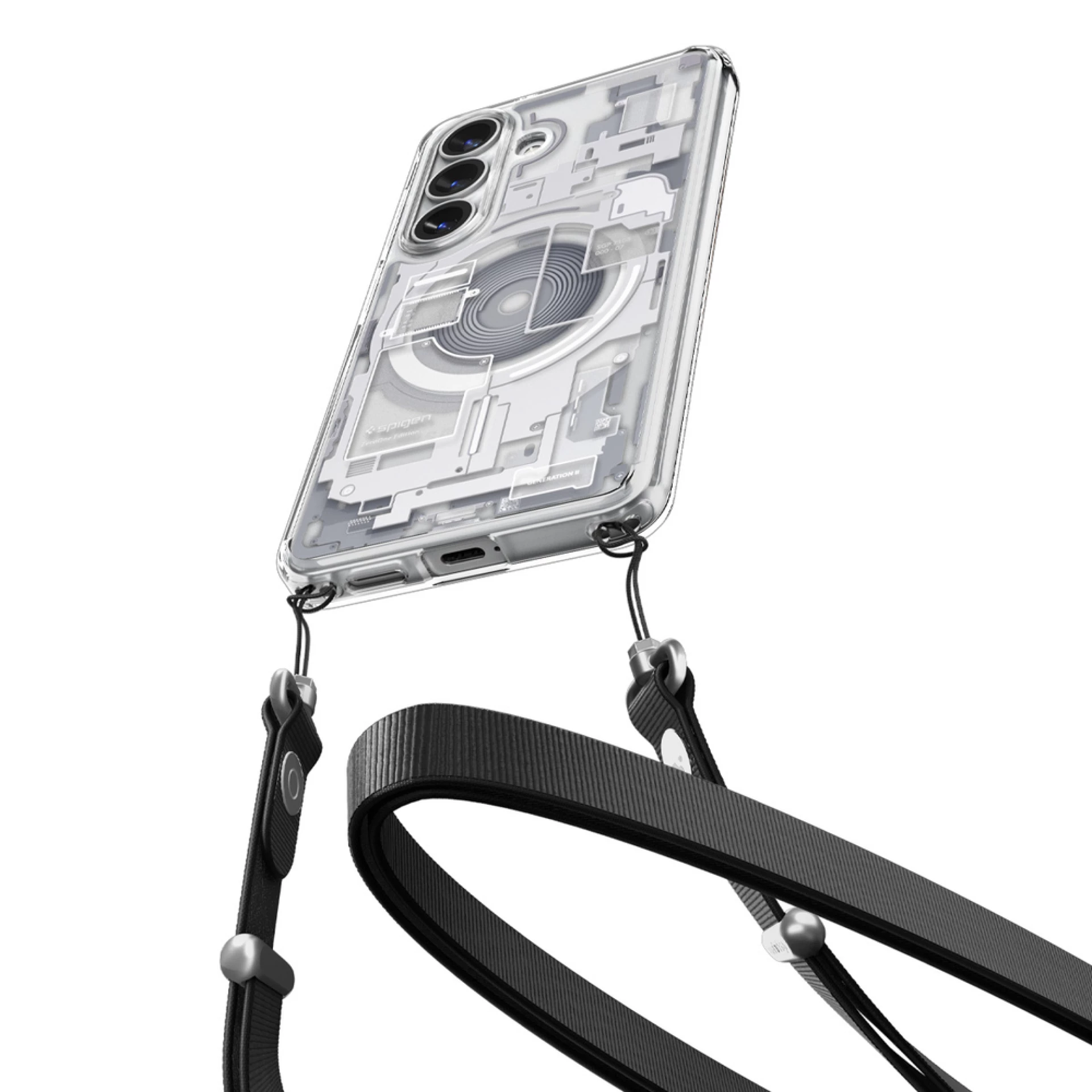 Maska Spigen Ultra Hybrid MagSafe za Samsung S26 Zero One clear bijela