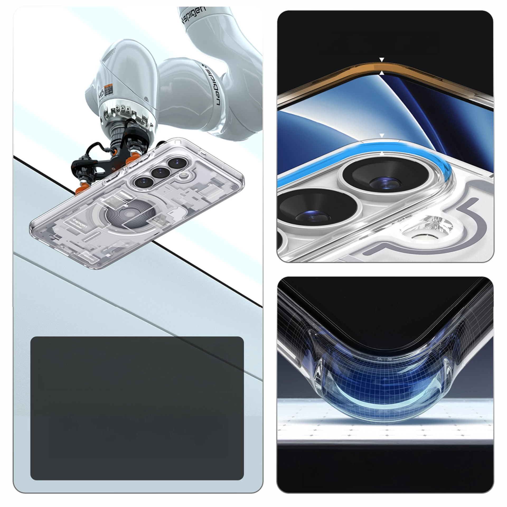 Maska Spigen Ultra Hybrid MagSafe za Samsung S26 Zero One clear bijela