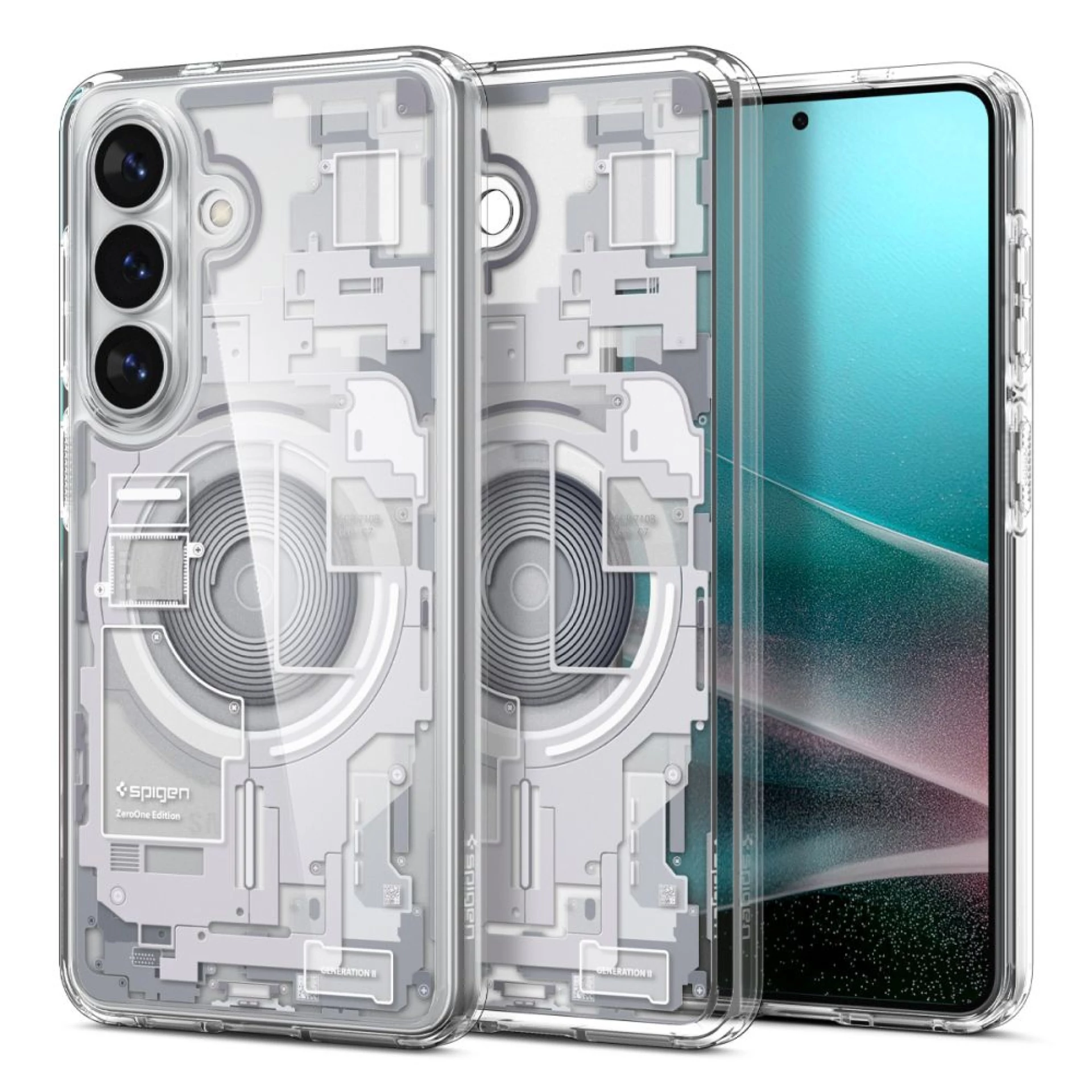 Maska Spigen Ultra Hybrid MagSafe za Samsung S26 Zero One clear bijela