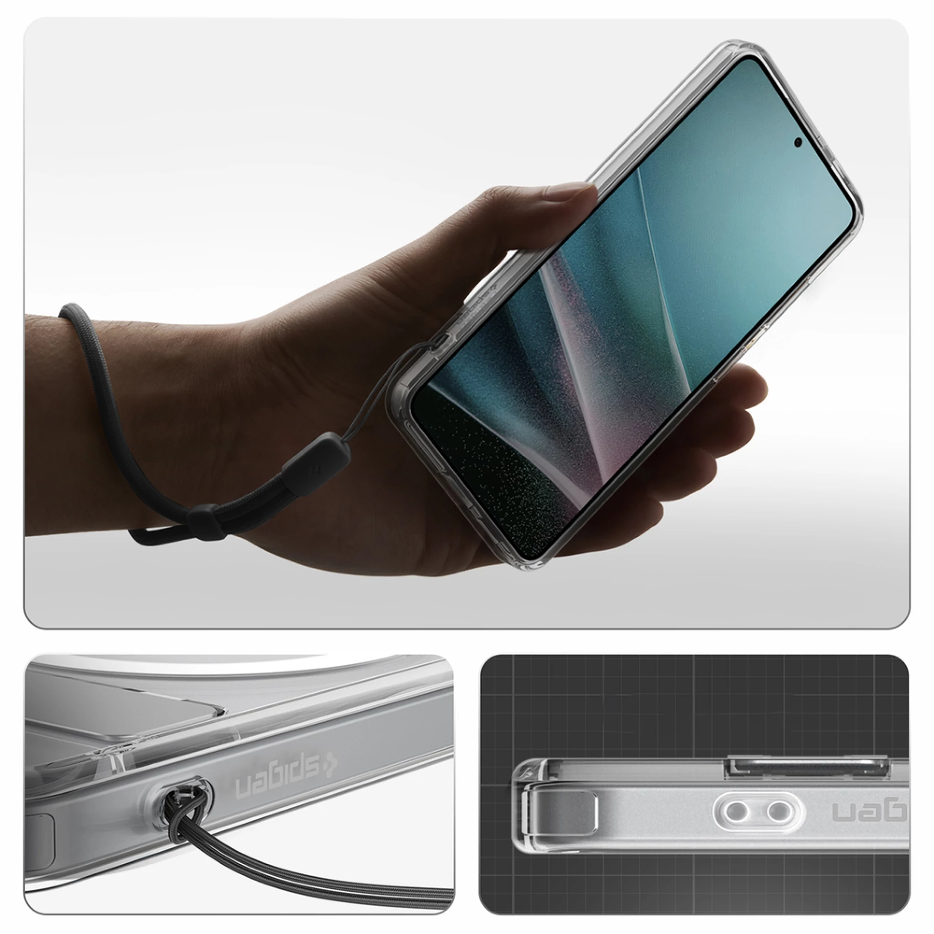 Maska Spigen Ultra Hybrid S MagSafe za Samsung S26 clear bijela