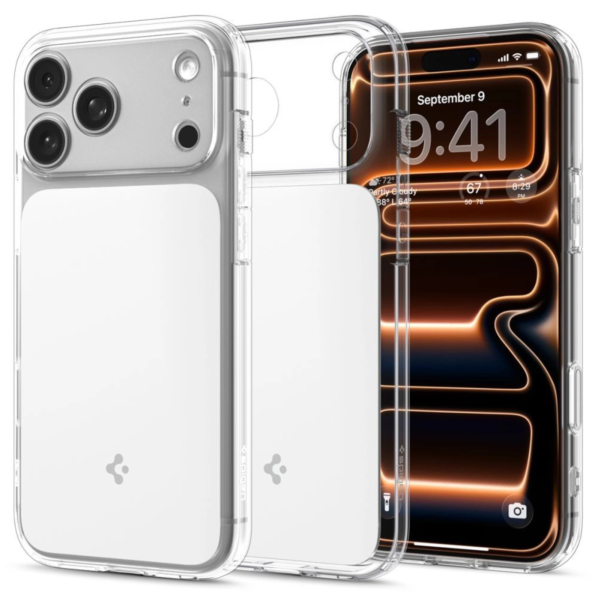 Maska Spigen Ultra Hybrid "T" MagSafe za iPhone 17 Pro Max providna/bijela