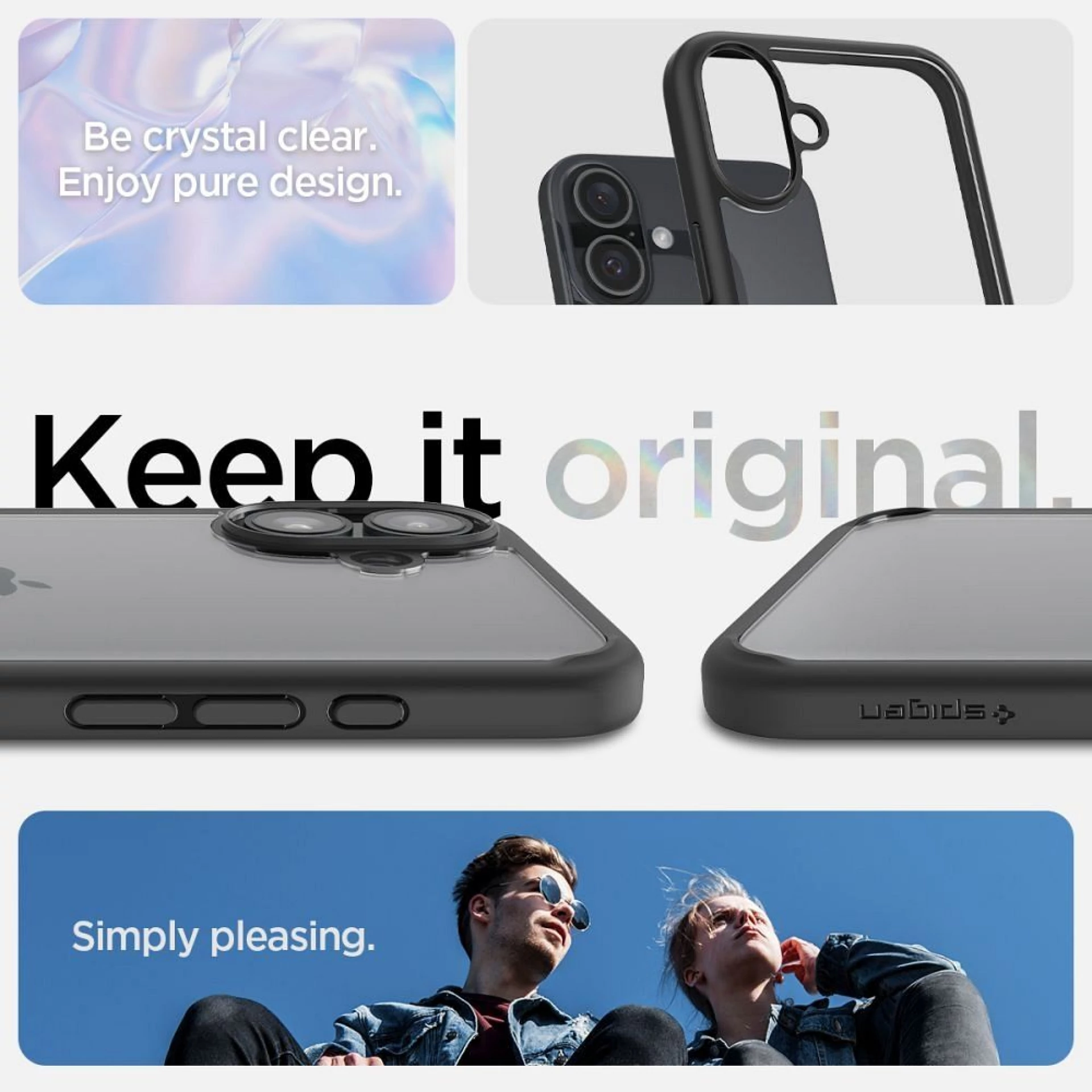 Maska SPIGEN Ultra Hybrid za iPhone 16 mat crna