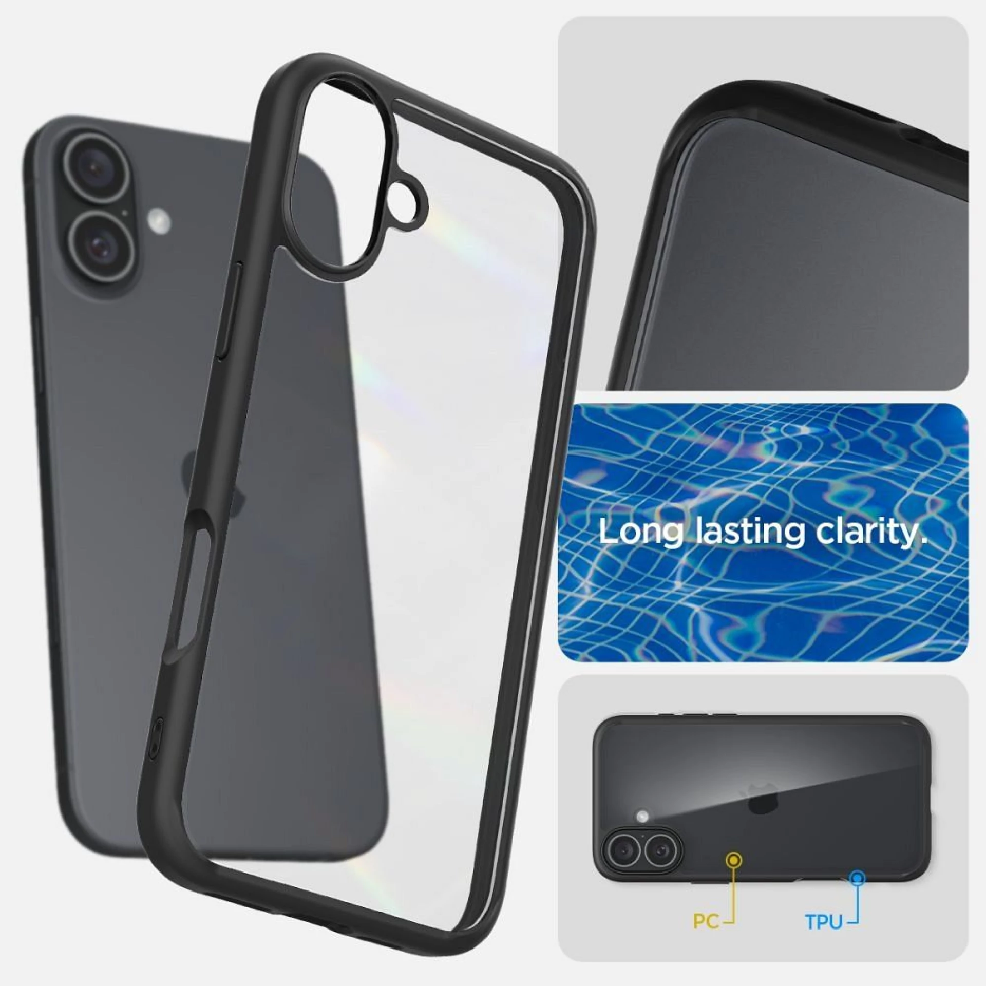 Maska SPIGEN Ultra Hybrid za iPhone 16 mat crna