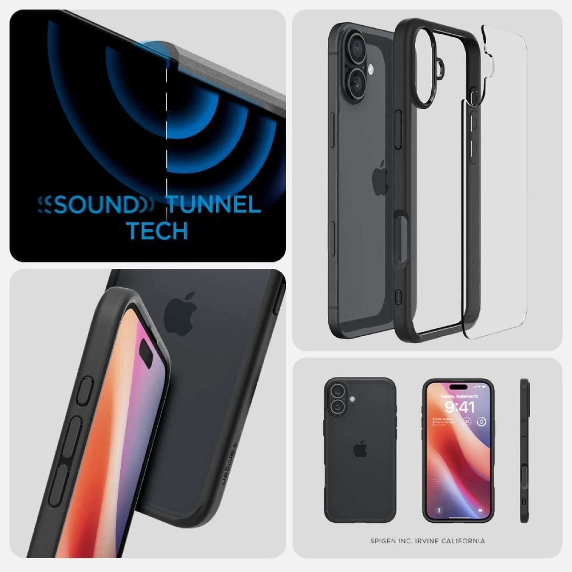 Maska SPIGEN Ultra Hybrid za iPhone 16 mat crna