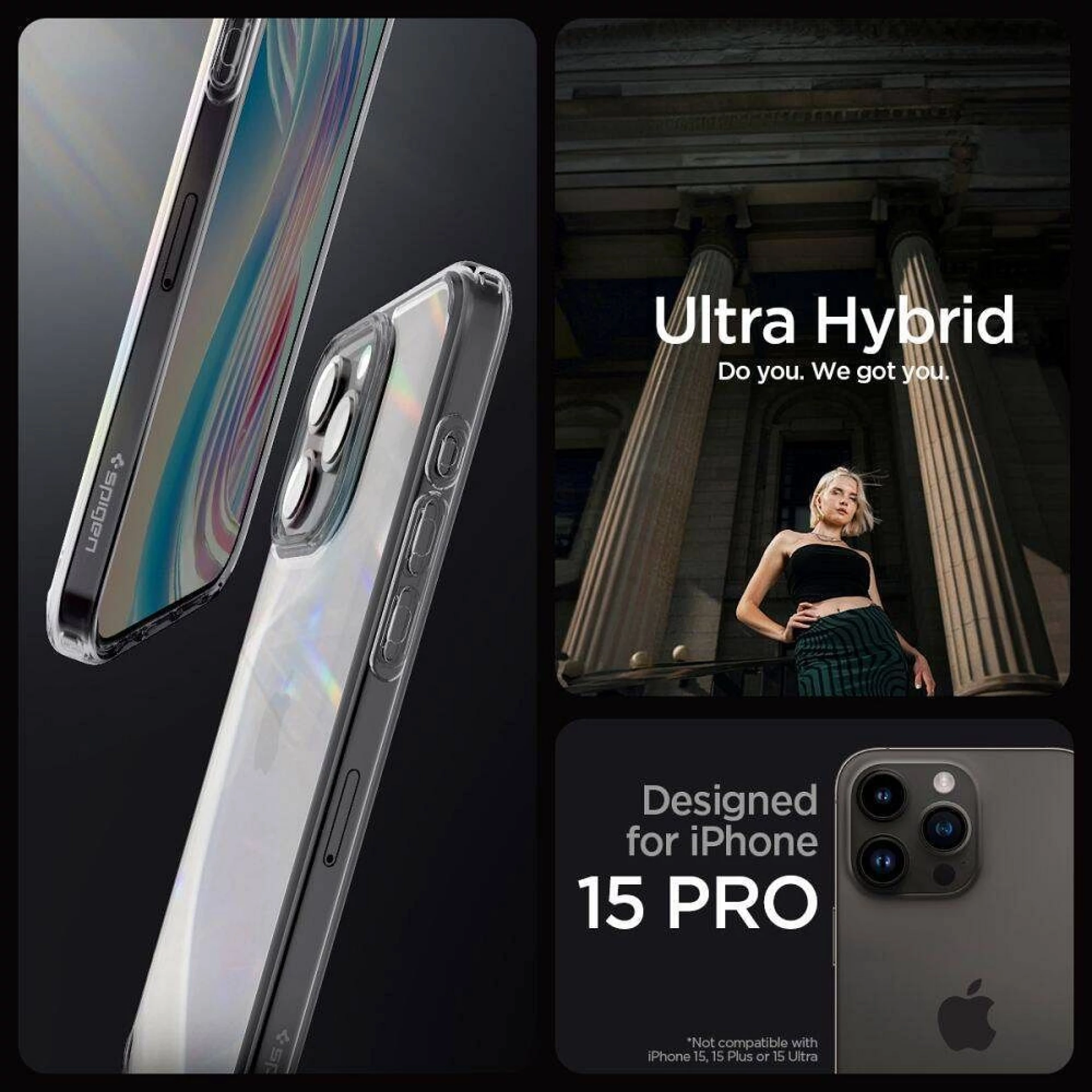 Maska SPIGEN Ultra Hybrid za iPhone 16 Pro space crystal