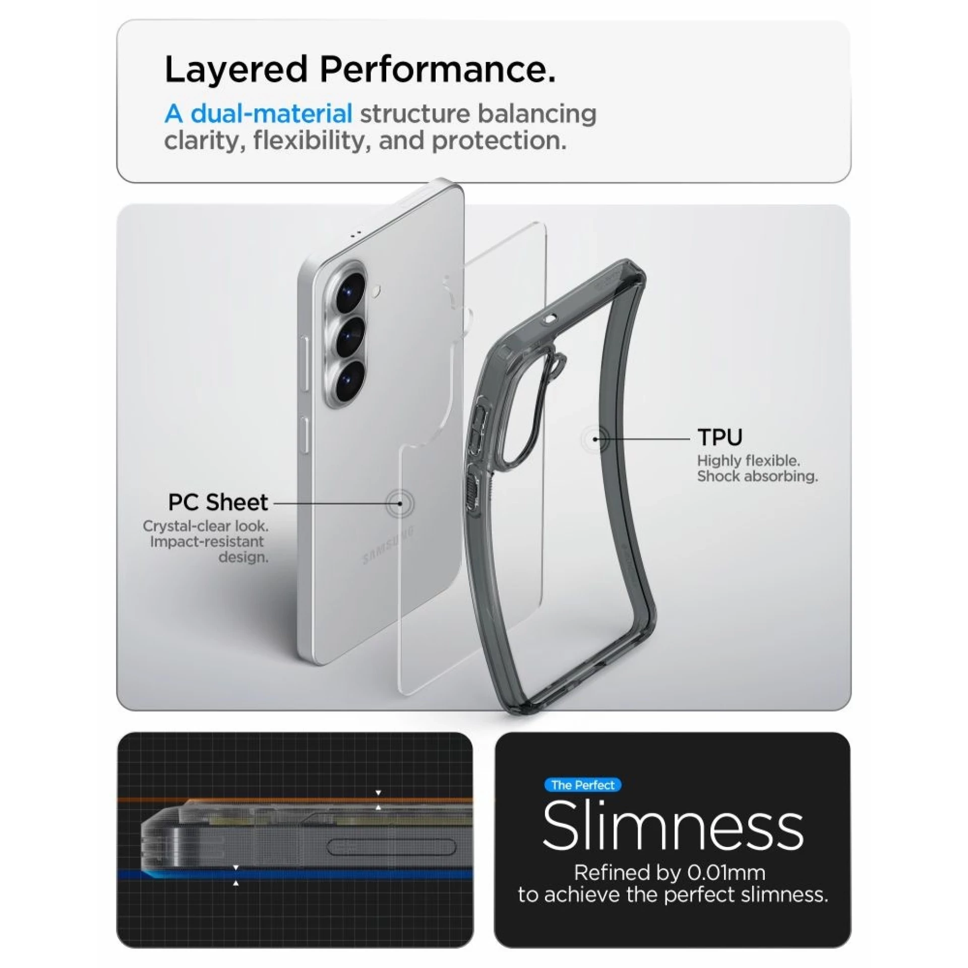Maska Spigen Ultra Hybrid za Samsung S26 Semi-Transparent