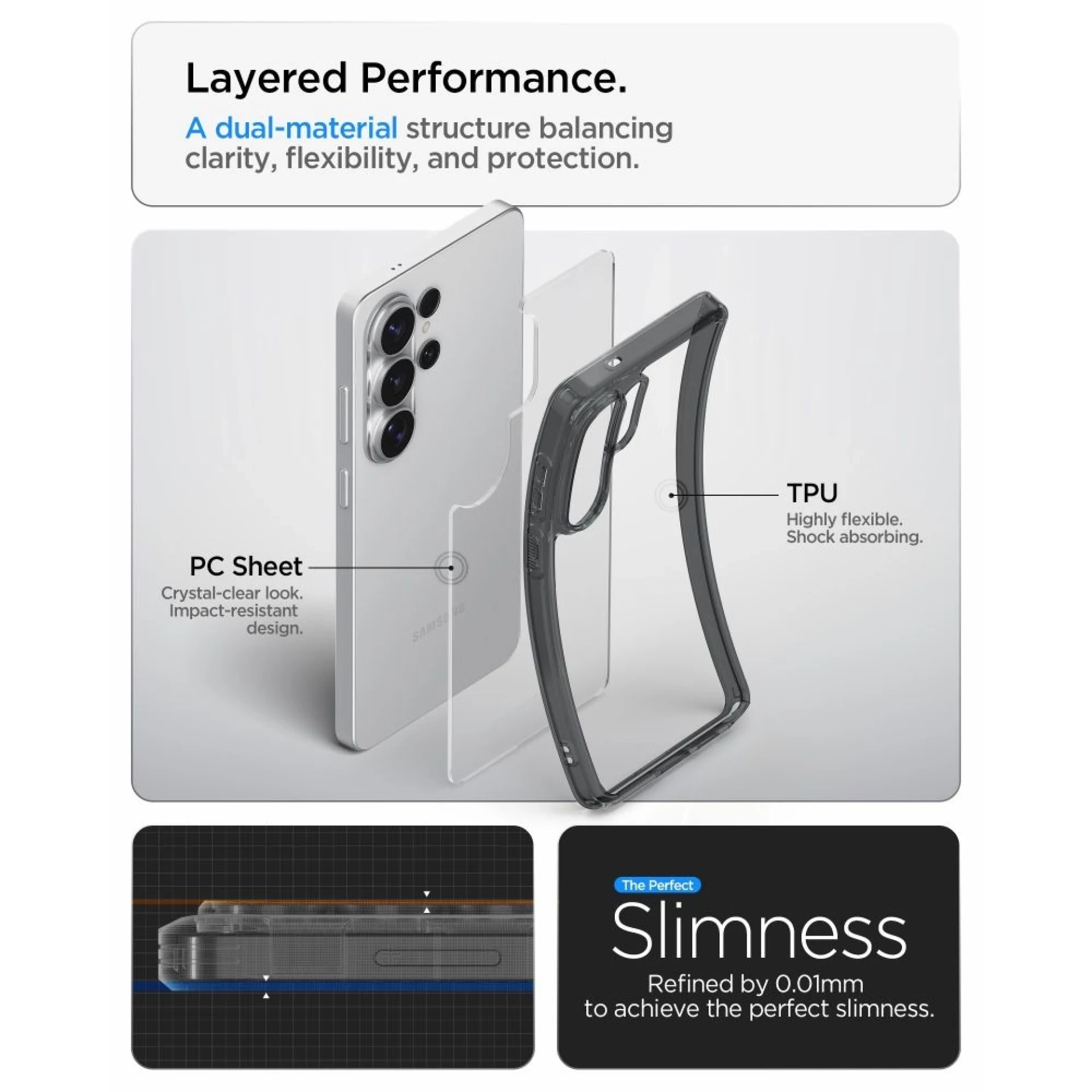Maska Spigen Ultra Hybrid za Samsung S26 Ultra Semi-Transparent