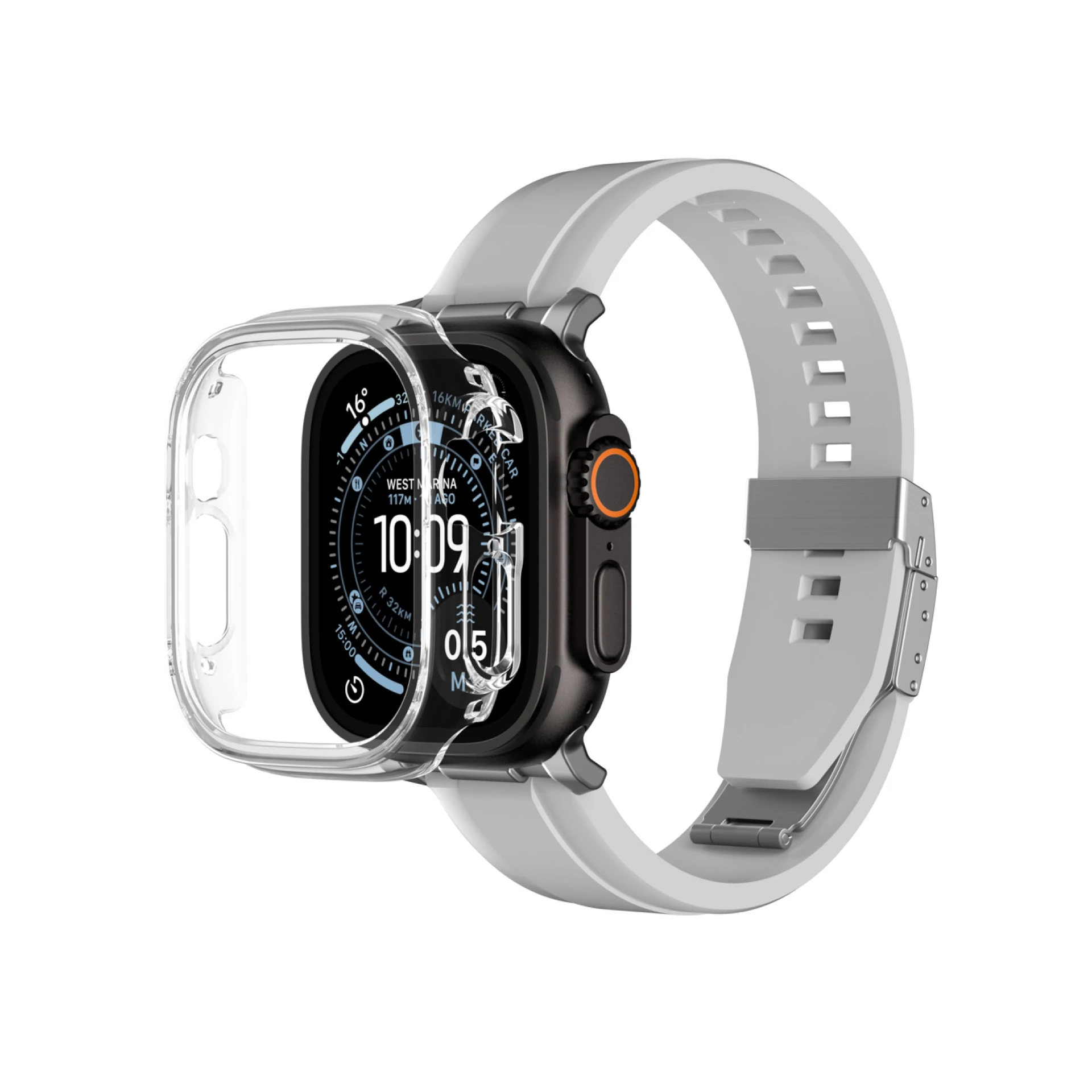 Maska zaštitna AmazingThing za Apple Watch UItra 3 49mm providna