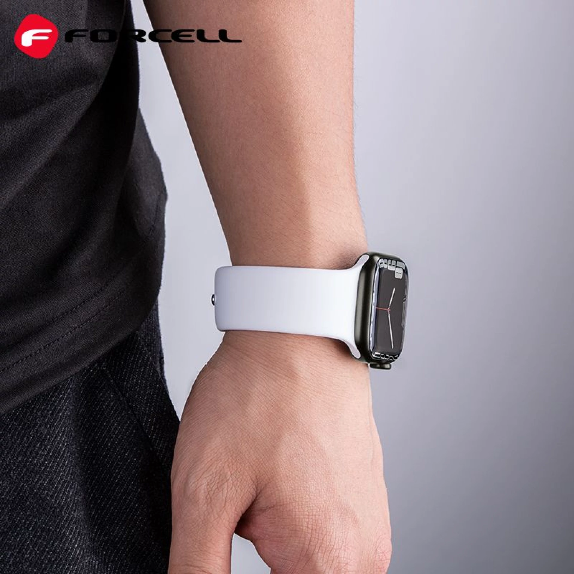 Narukvica FORCELL FA01 silicone strap za Apple Watch 42/44/45/49mm bijela