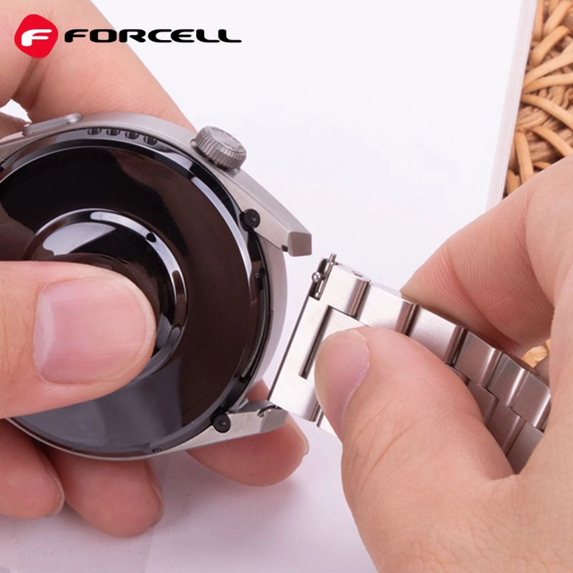 Narukvica FORCELL FS06 stainless steel strap za Samsung Watch 22mm silver