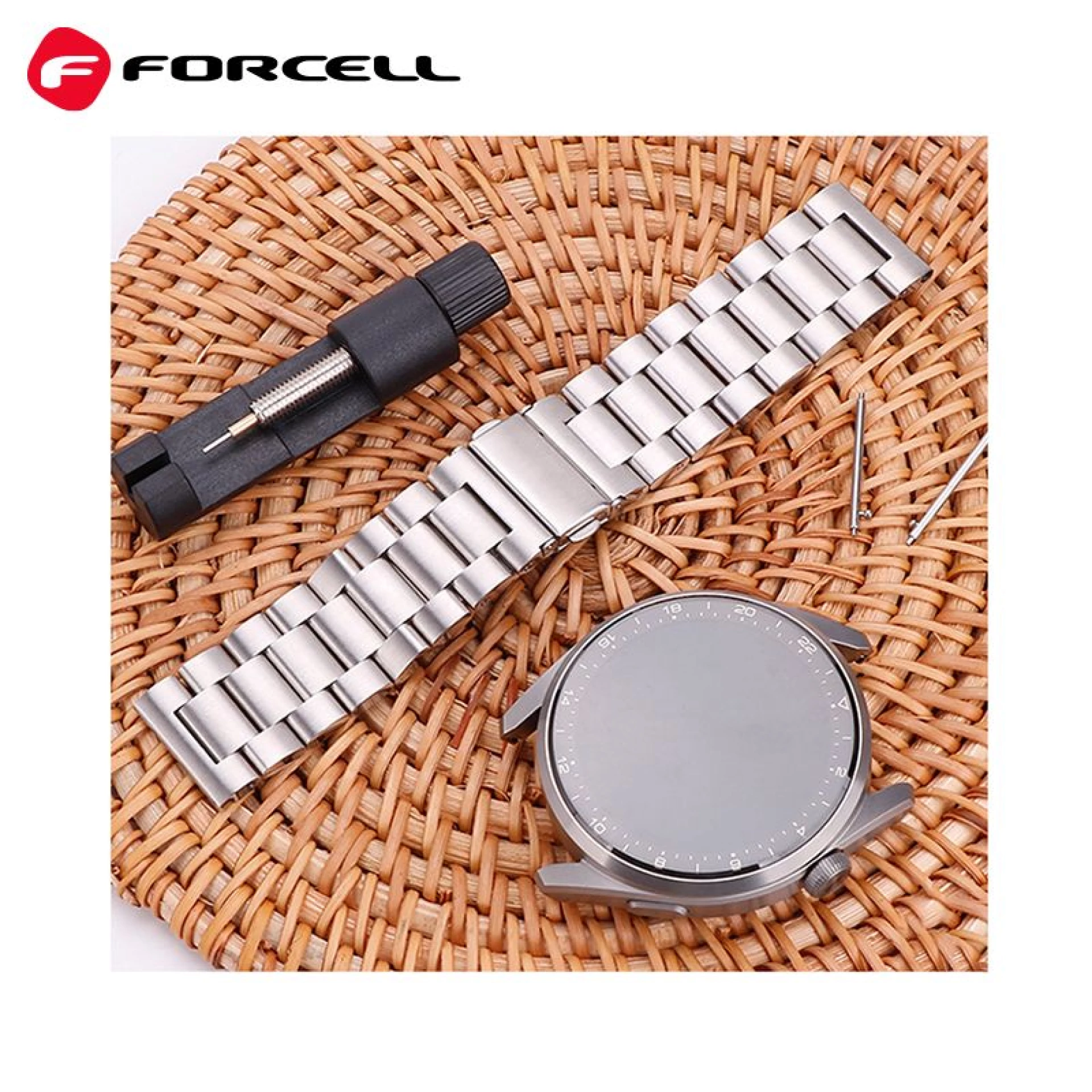 Narukvica FORCELL FS06 stainless steel strap za Samsung Watch 22mm silver