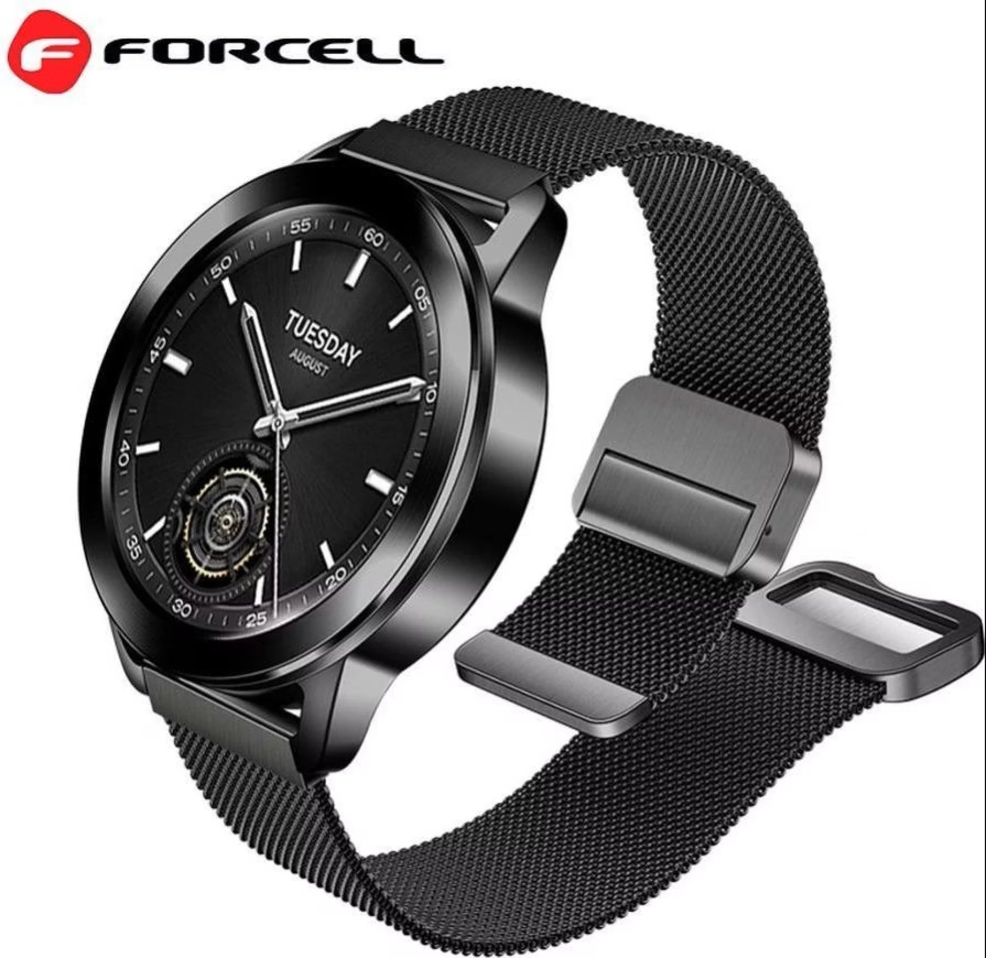 Narukvica FORCELL FS11 stainless steel za Samsung Watch 22mm crna