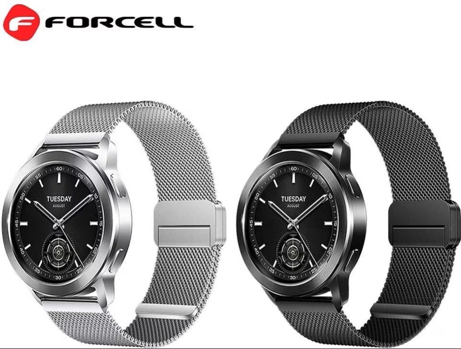 Narukvica FORCELL FS11 stainless steel za Samsung Watch 22mm crna