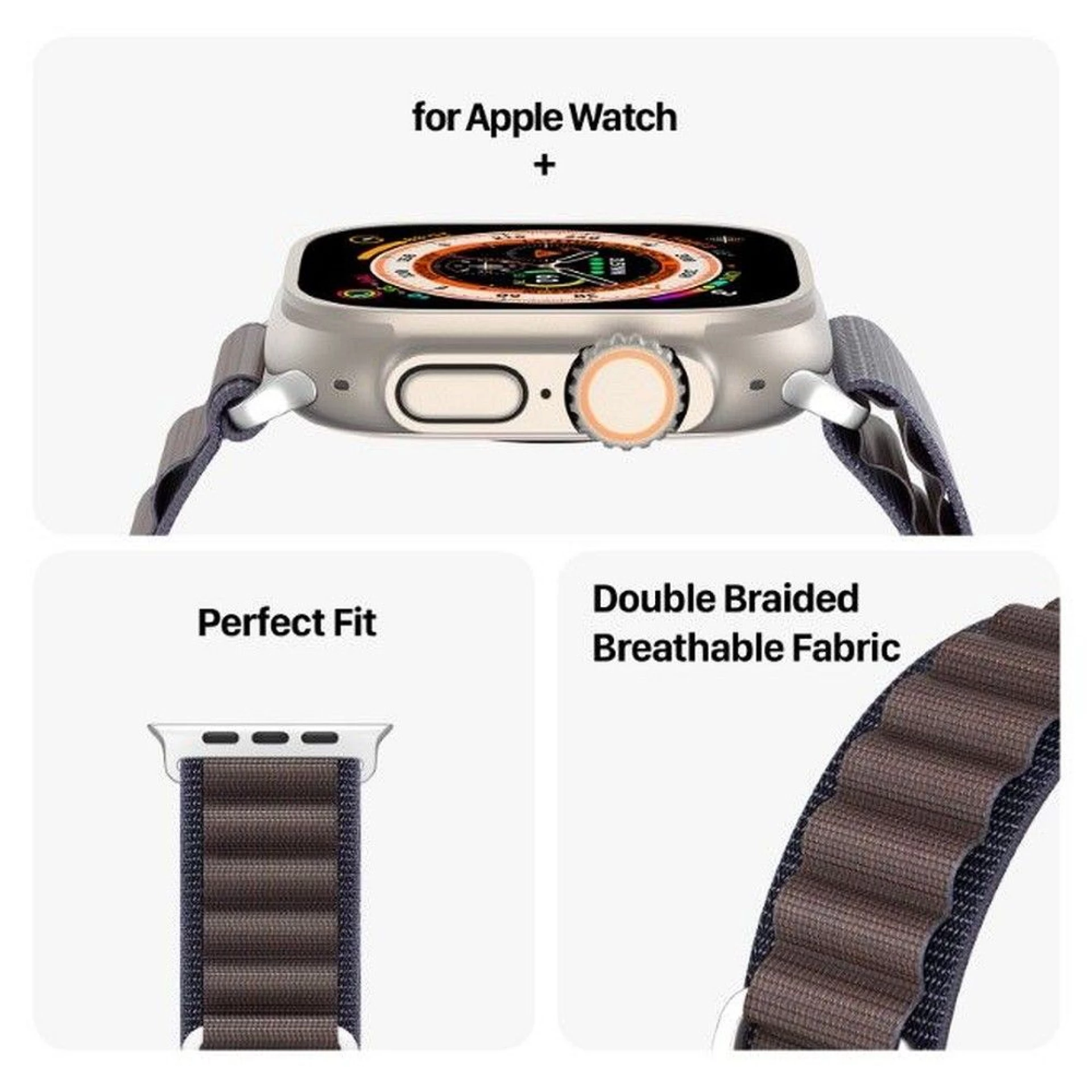Narukvica najlonska za Apple Watch 42 / 44 / 45 / 49 mm indigo
