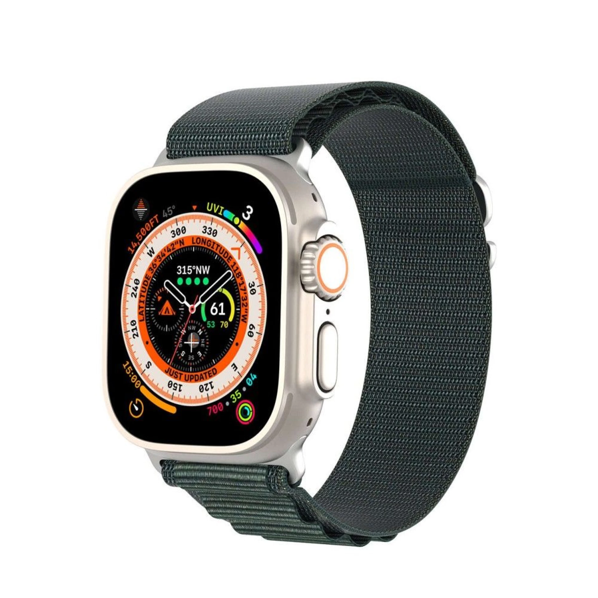 Narukvica najlonska za Apple Watch 42 / 44 / 45 / 49 mm olive