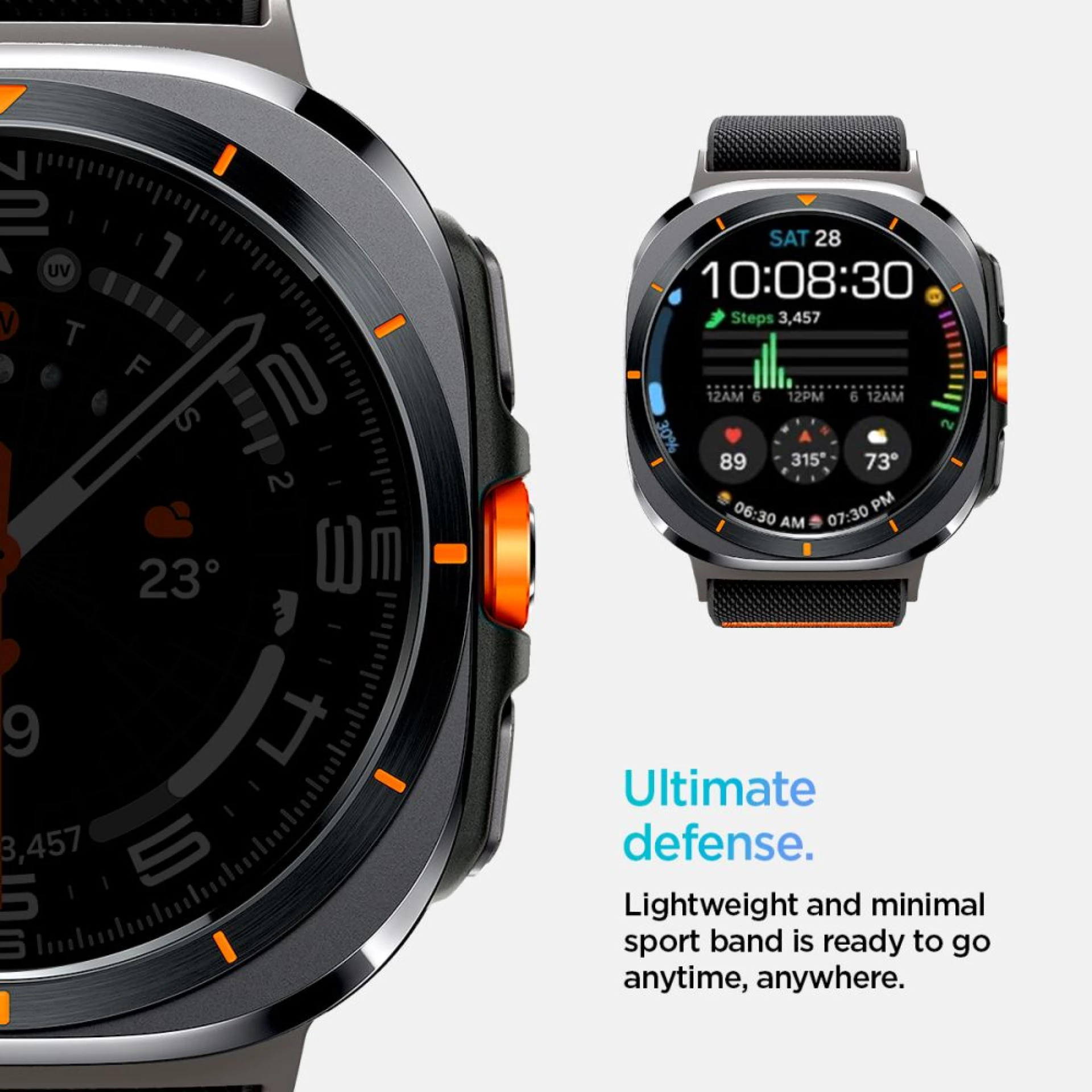 Narukvica Spigen Fit Lite Strap za Samsung Galaxy Watch Ultra 47mm crna