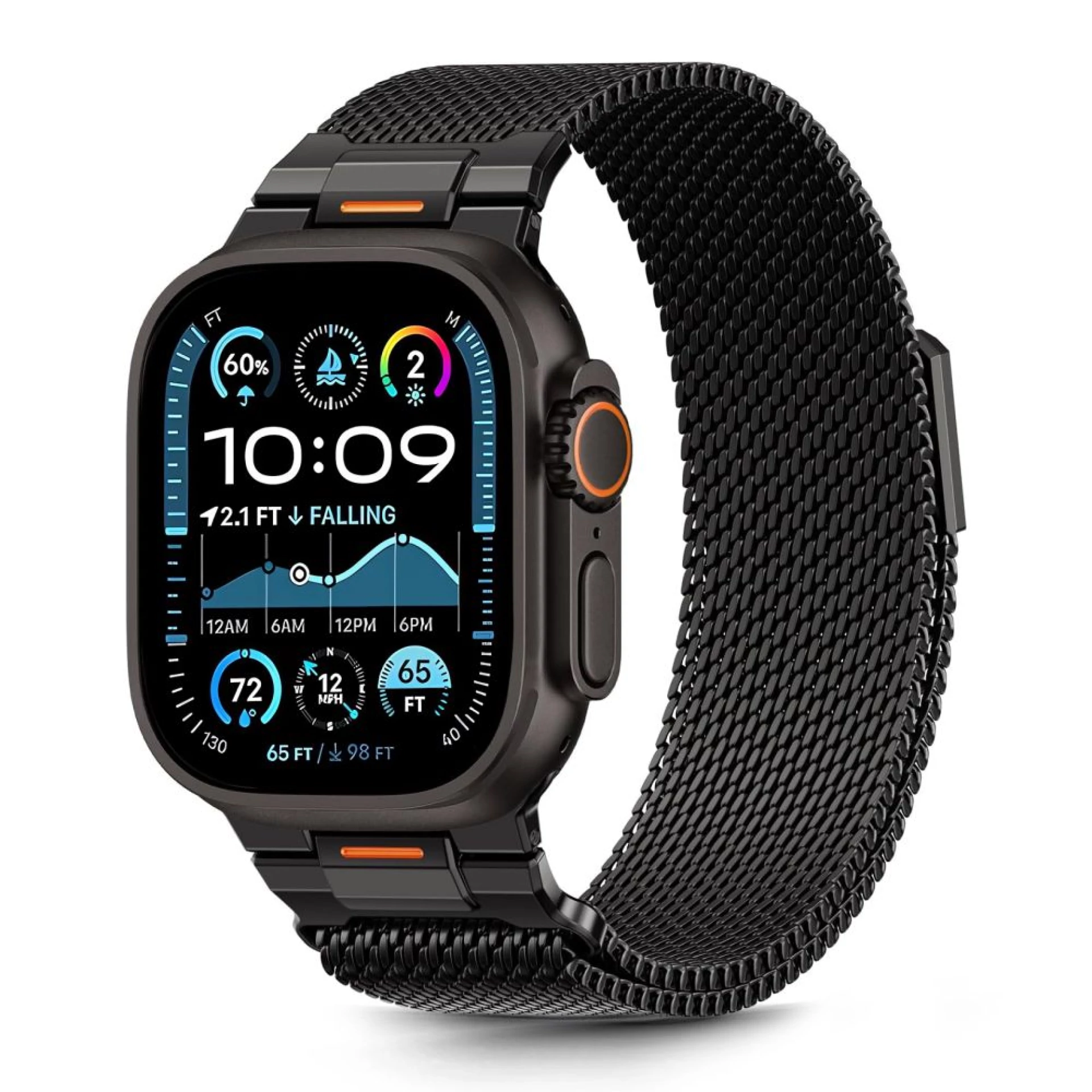 Narukvica Tech-Protect Milano Vanguard za Apple Watch 44/45/46/49mm crna