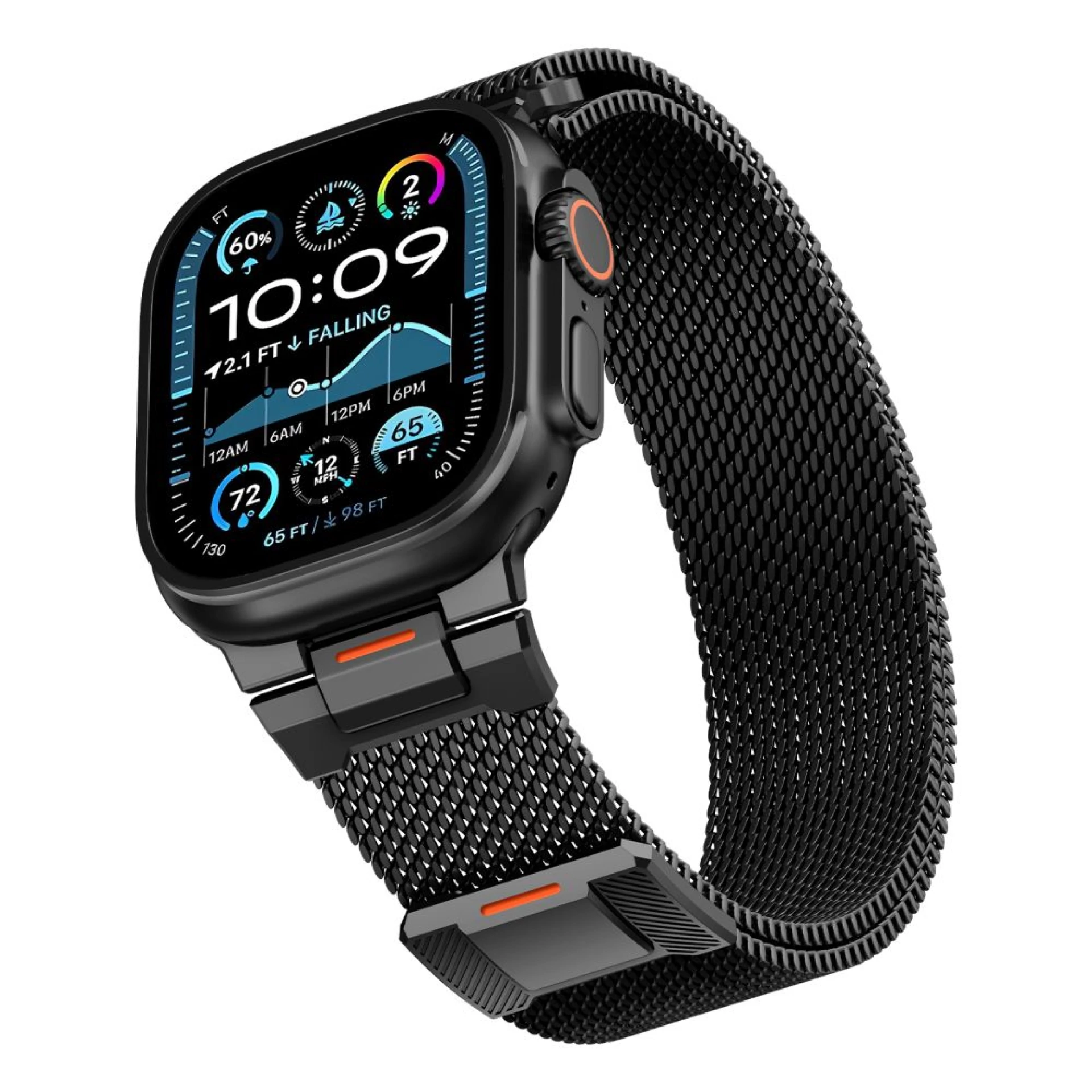 Narukvica Tech-Protect Milano Vanguard za Apple Watch 44/45/46/49mm crna