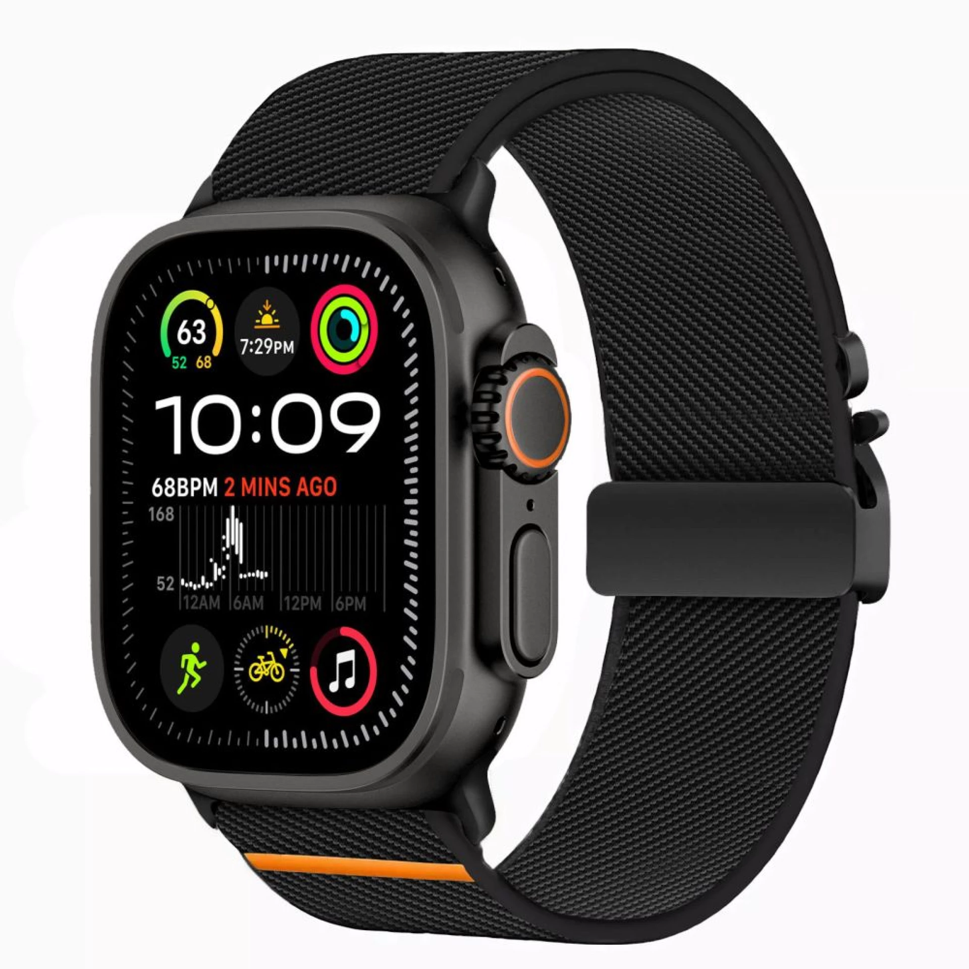 Narukvica Tech-Protect Nylon Clasp za Apple Watch 42/44/45/49mm crna