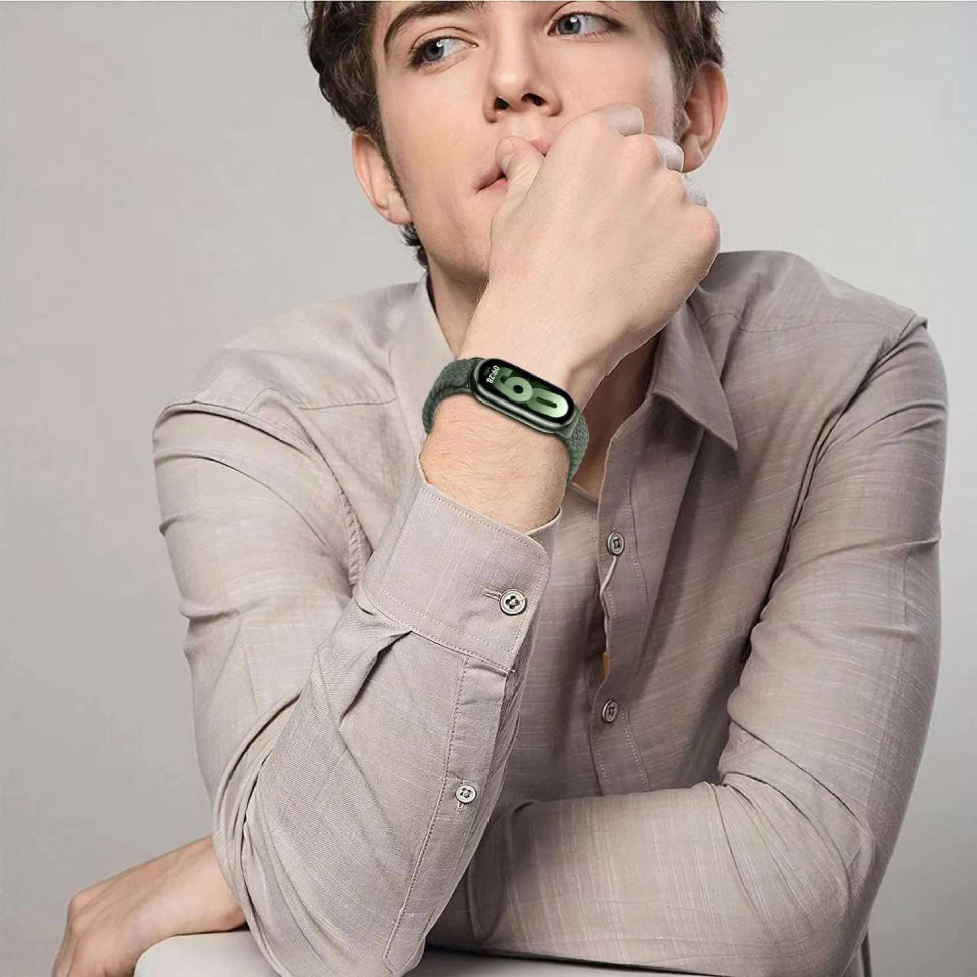 Narukvica Tech-Protect NylonMag Strap za Xiaomi Smart Band 8 / 9 bež