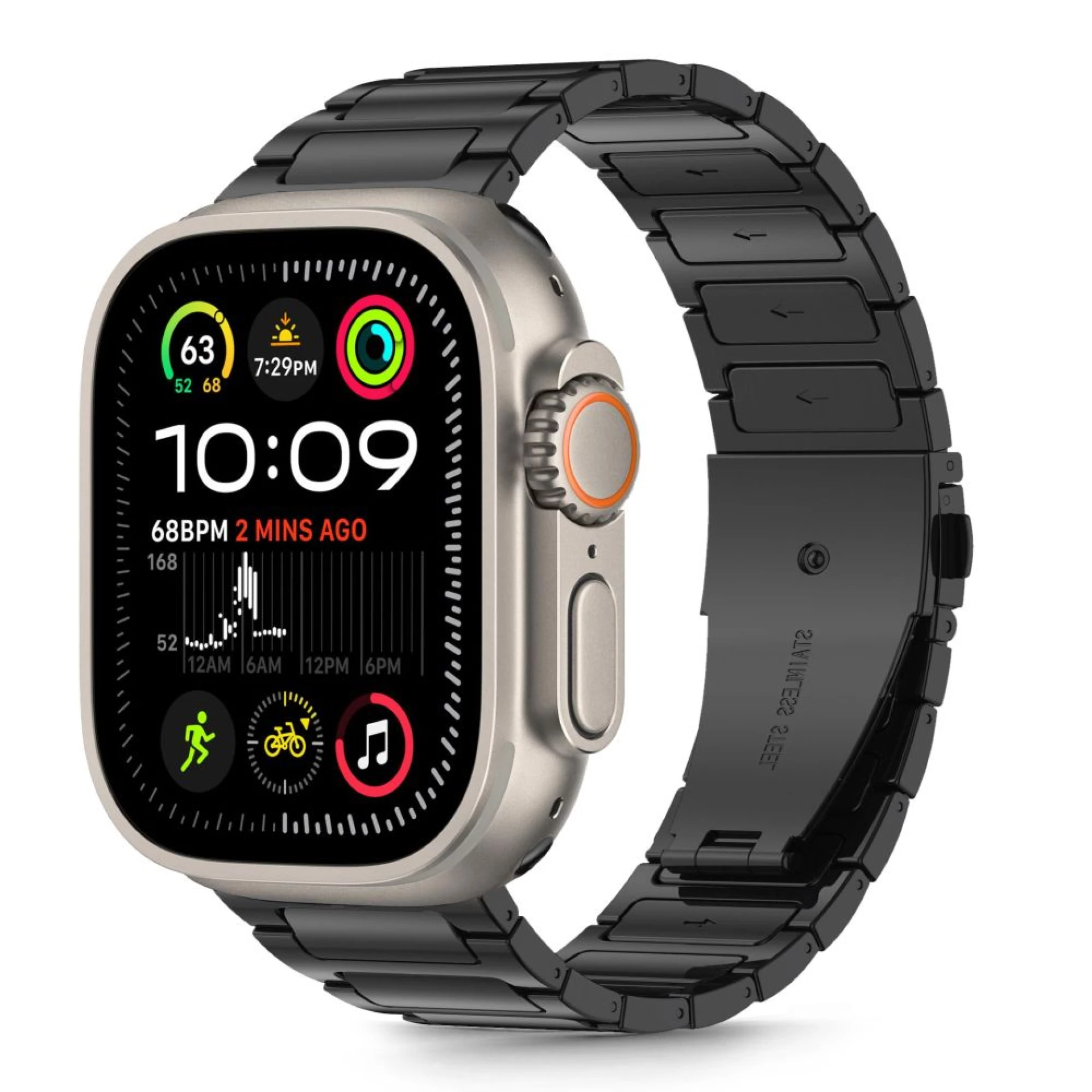 Narukvica Tech-Protect Stainless bracelet za Apple Watch 42/44/45/49mm crna
