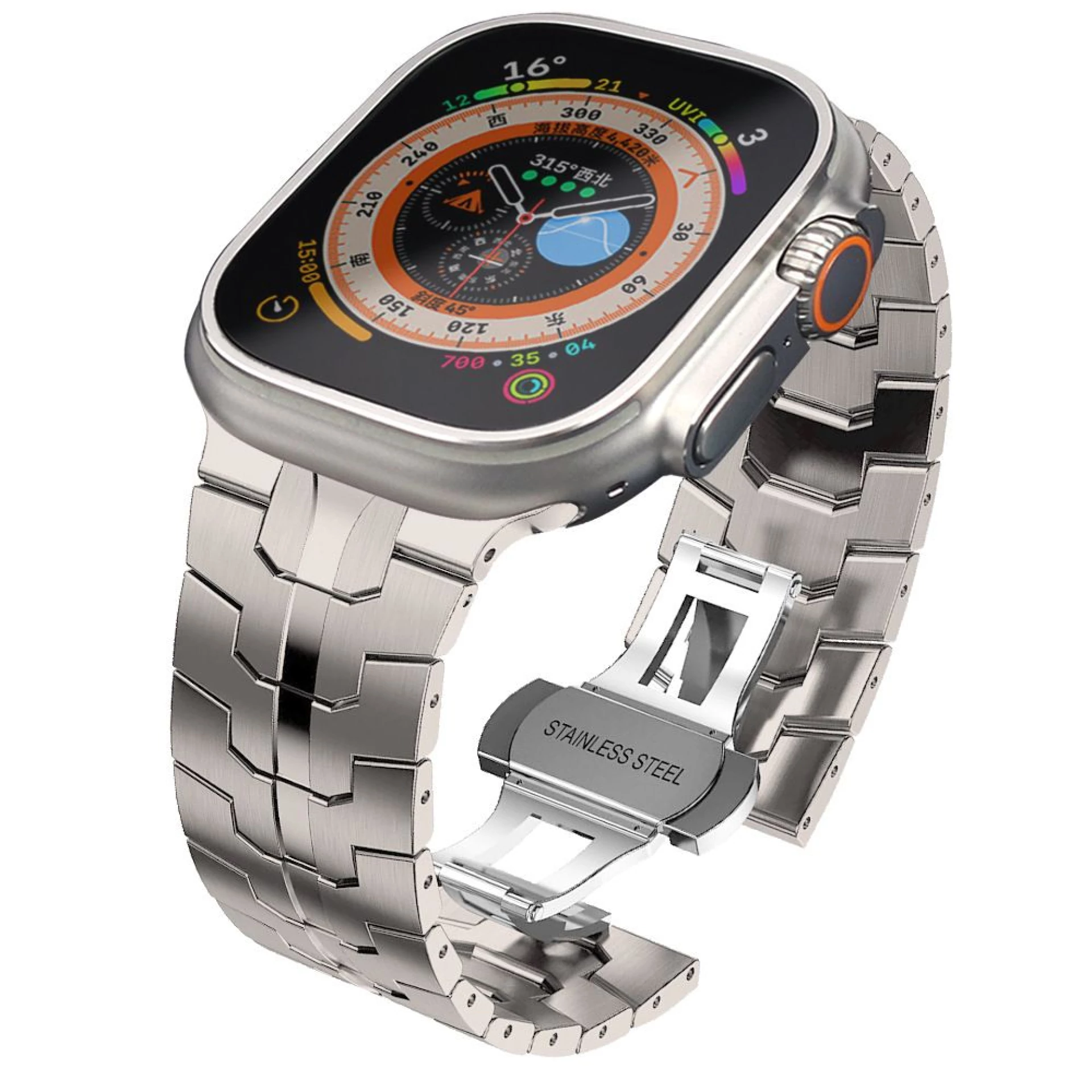 Narukvica Tech-Protect Stainless Line za Apple Watch 42/44/45/49mm titanium
