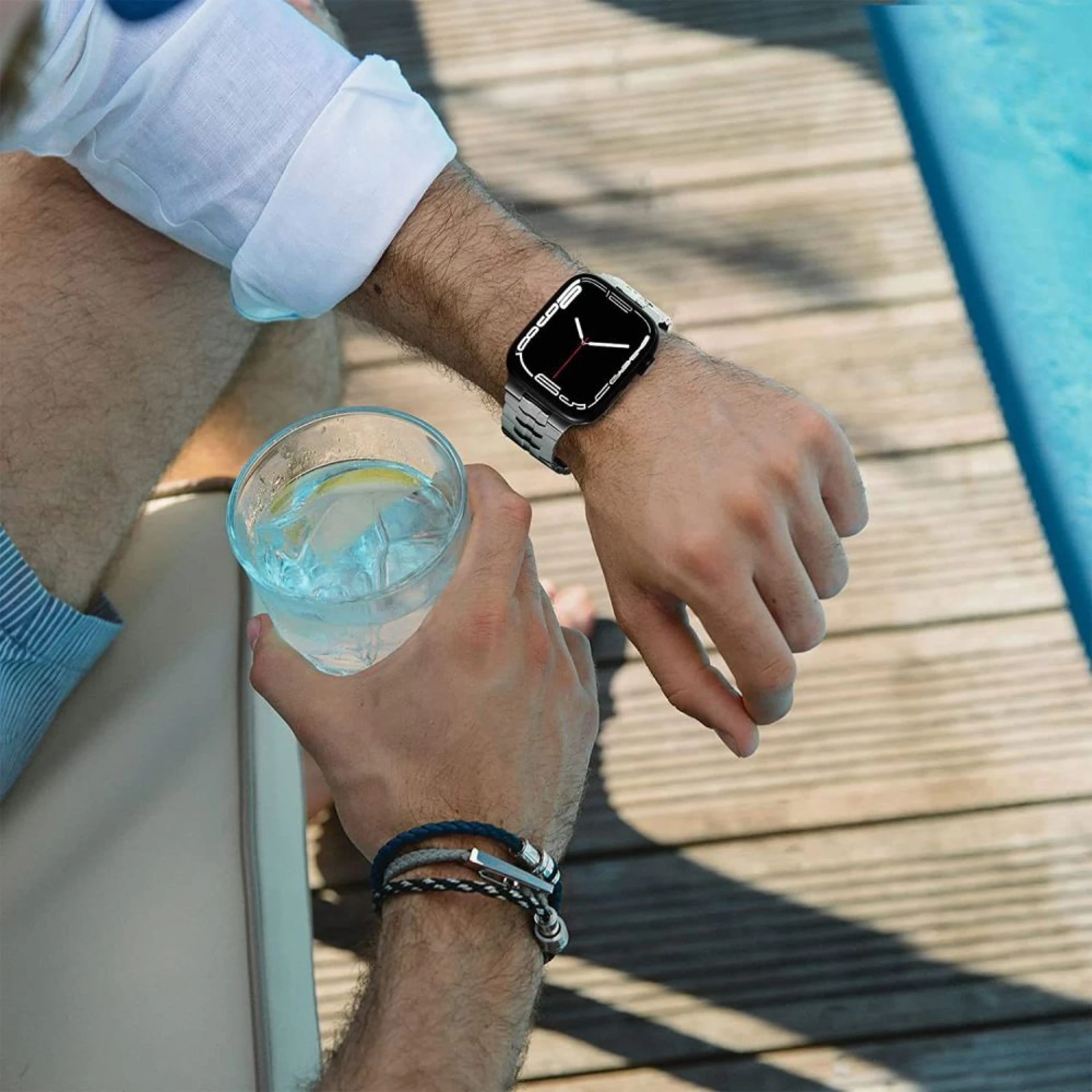 Narukvica Tech-Protect Stainless Line za Apple Watch 42/44/45/49mm titanium