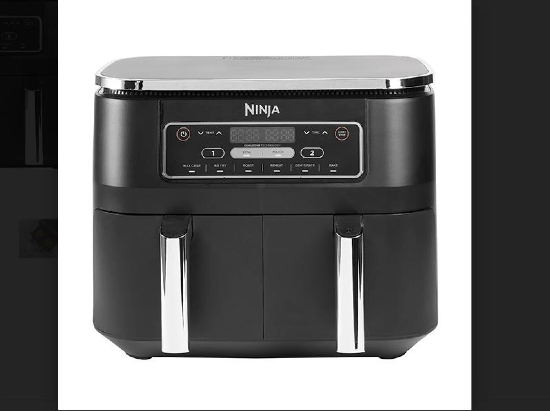 Ninja dvozonska fritezaKapac. 7.6L, 6 funk. kuhanja,do 75% brze i manje masti, snaga 2400W