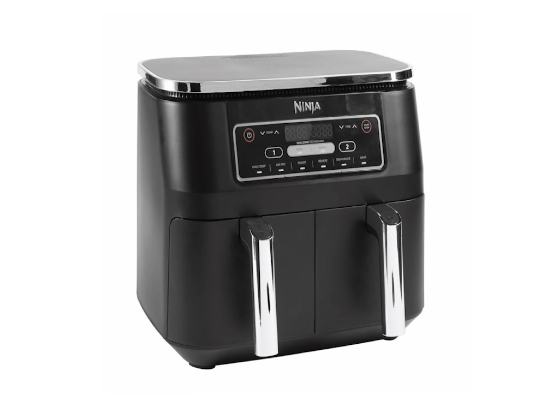 Ninja dvozonska fritezaKapac. 7.6L, 6 funk. kuhanja,do 75% brze i manje masti, snaga 2400W