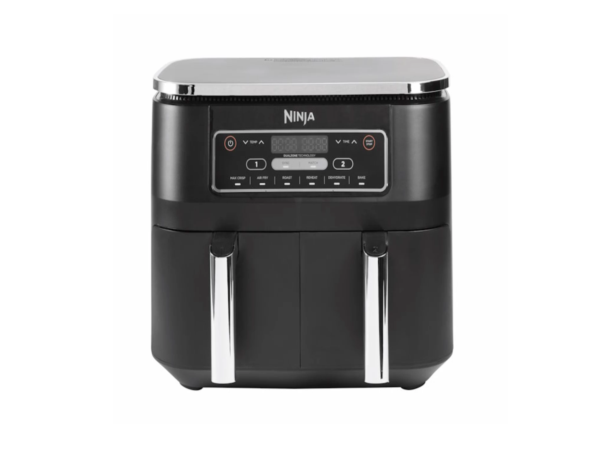Ninja dvozonska fritezaKapac. 7.6L, 6 funk. kuhanja,do 75% brze i manje masti, snaga 2400W