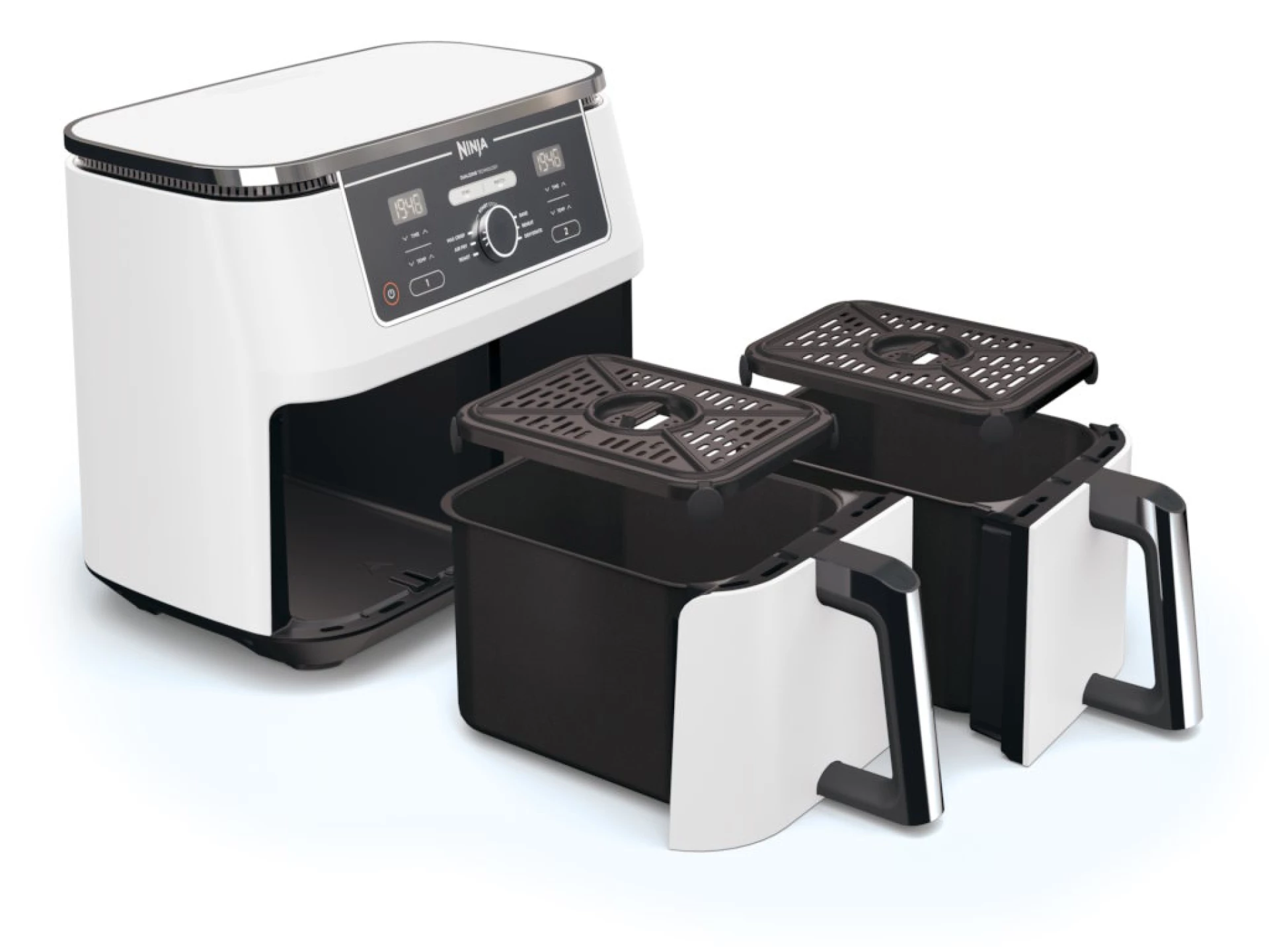 Ninja dvozonska fritezaKapac. 9.5L, 6 funk. kuhanjasnaga 2400W, PTFE neljepljivi premaz