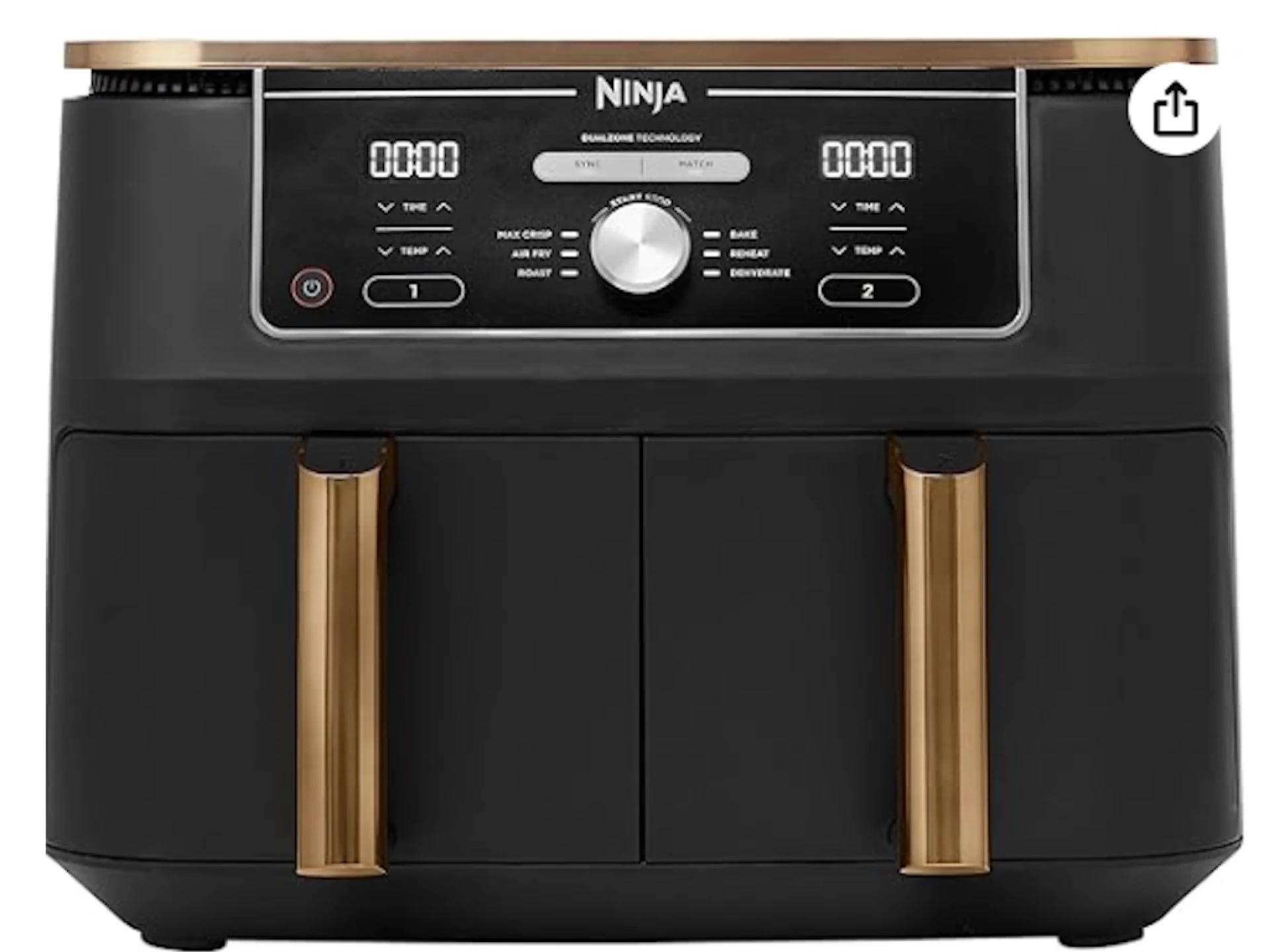 Ninja dvozonska fritezaKapac.9.5L, 6 funk. kuhanjado 75% brze, tezina 8,8kg, snaga 2470W