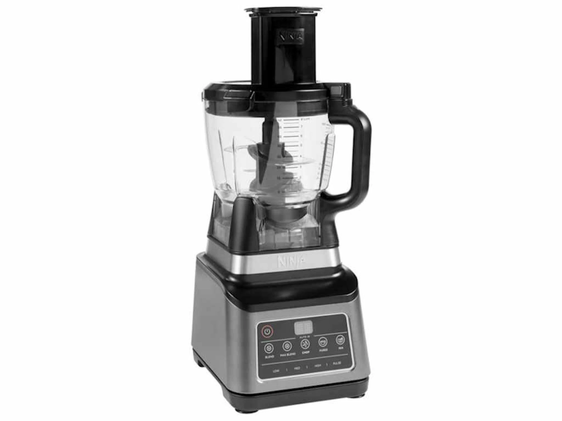 Ninja procesor za hranu3u1 uredjaj, snaga 1200W, tezina 4.34kg, kapacitet 2.1L i 1.8L.