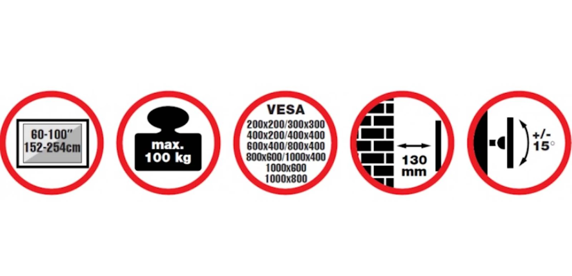 Nosač REFLECTA za TV Flat 100-10080T