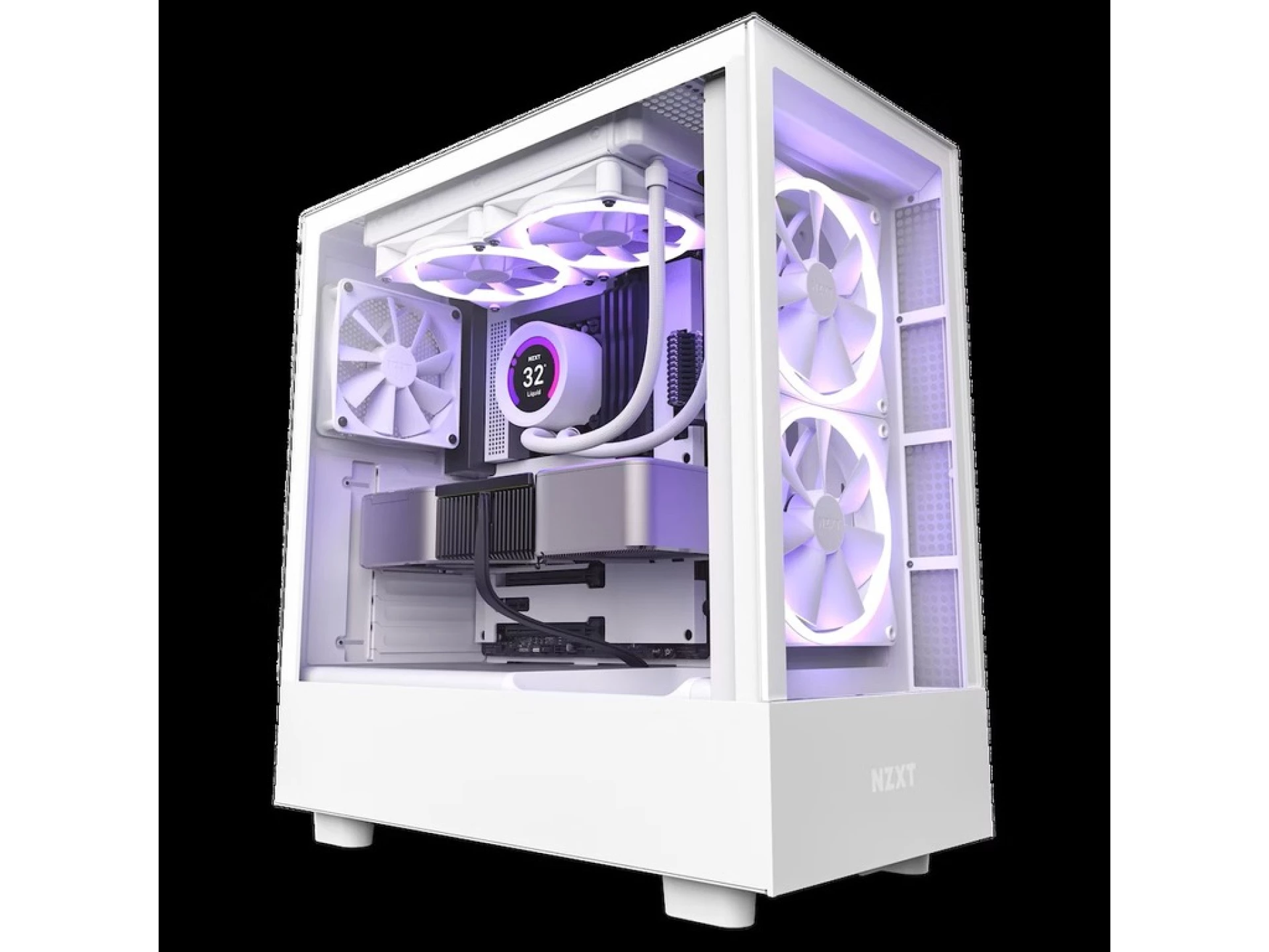 NZXT CASE H5 ELITE WHITE Mini-ITX, Micro-ATX, ATX Mid-Tower, 3x Fans