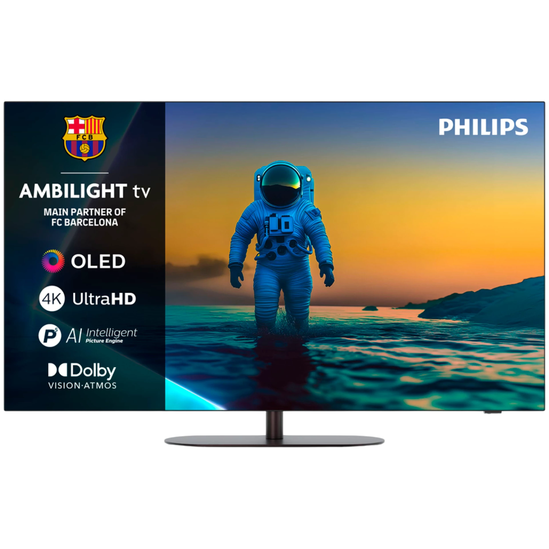 Philips 55OLED820/12 4K Google TV OLED, AMBILIGHT TV, 144 Hz, P5 AI Procesor, 139 cm (55''), Dolby Vision and Dolby Atmos