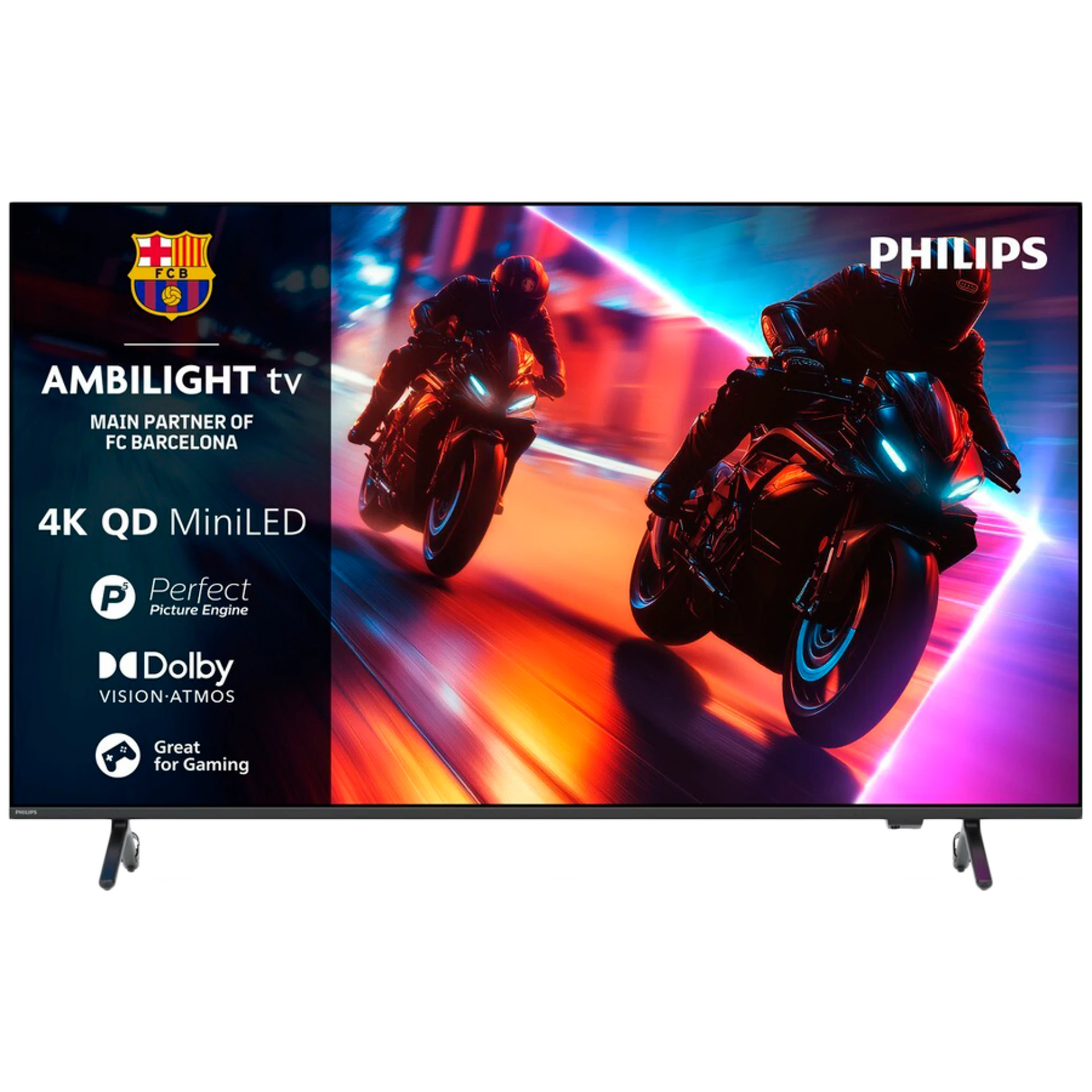 Philips 75MLED920/12 AMBILIGHT 4K Quantum Dot Mini-LED 144 Hz, 189 cm (75"), P5 Perfect Picture Engine, Dolby Vision i Atmos