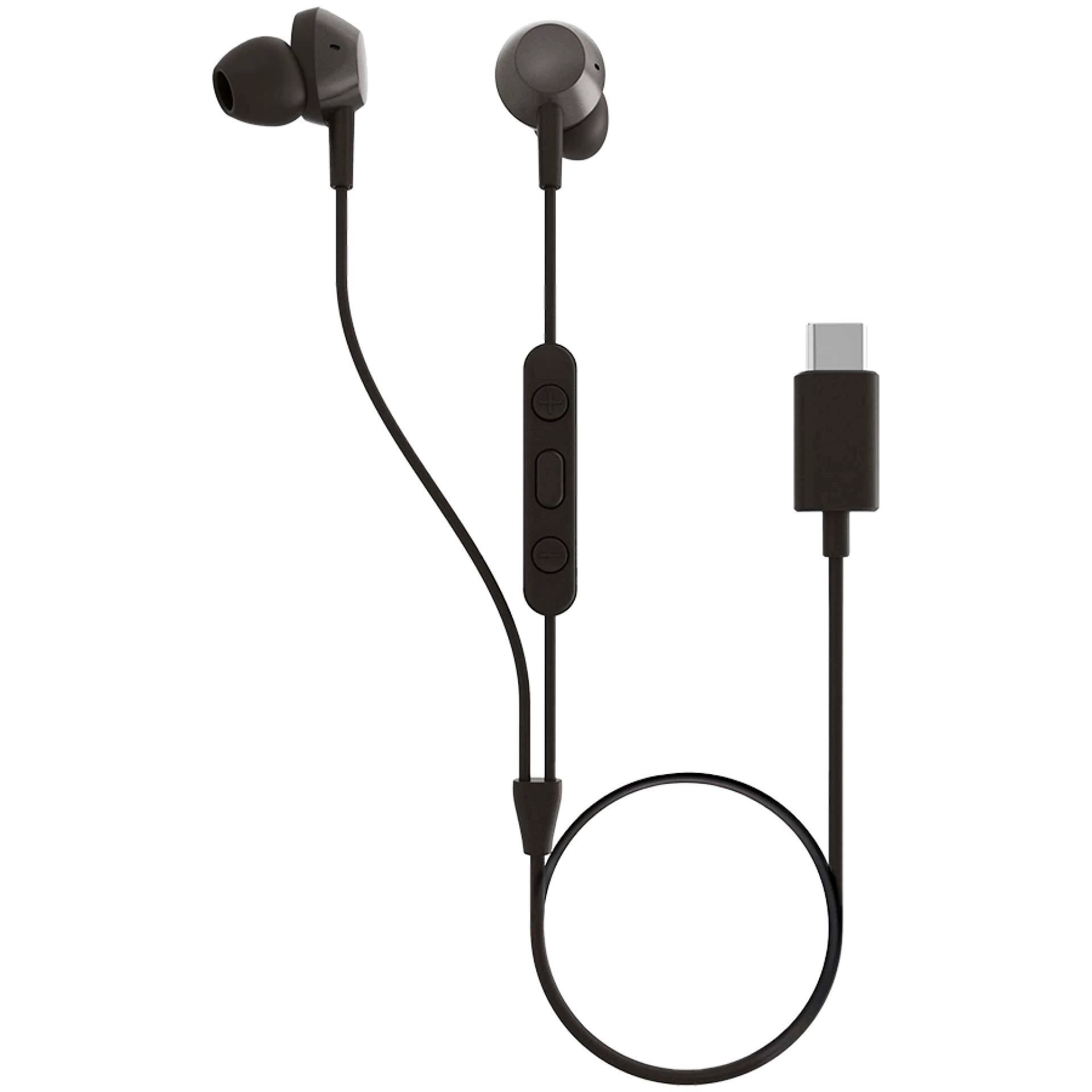 PHILIPS In-ear headphones with mic TAE5008BK/00 - USBC-C connector, 3 button in-line remote, 1.2m cable, black