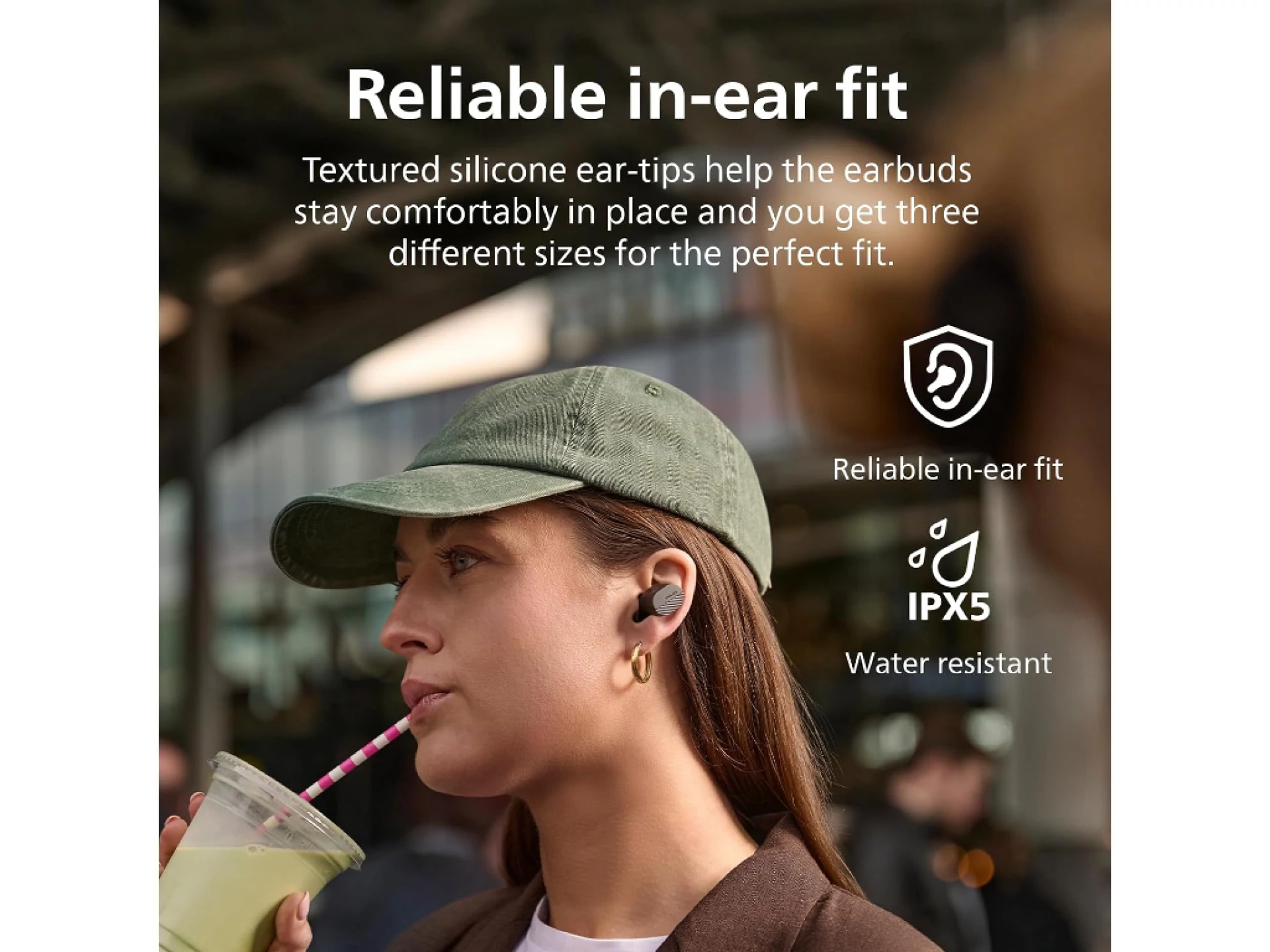 Philips TAT5000BK BT slusaliceDetaljan prirodni zvuk; 6 mikrNoise Canceling Pro; 4oh baterija
